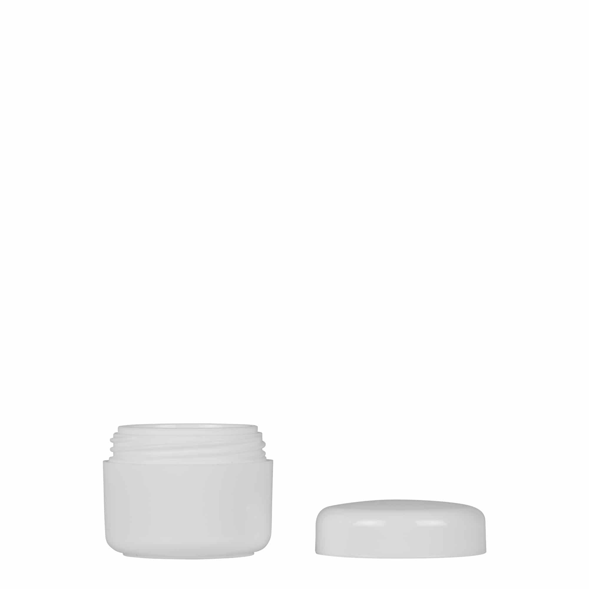 5 ml plastic container 'Bianca', PP, white, opening: screw cap