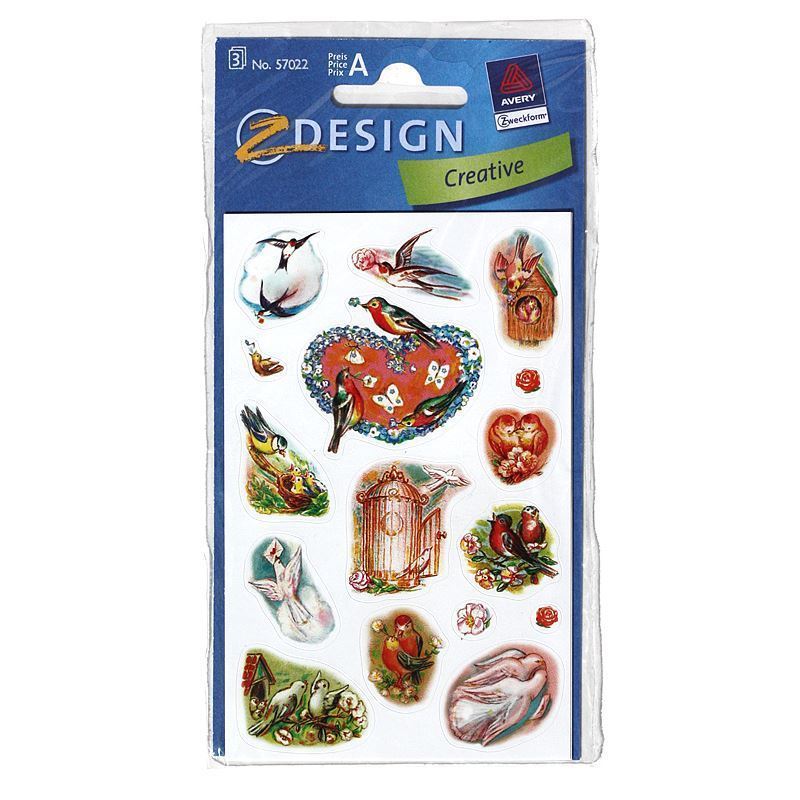 Zweckform Stickers 'Pigeons', paper, multicoloured Zweckform Stickers 'Pigeons', paper, multicoloured