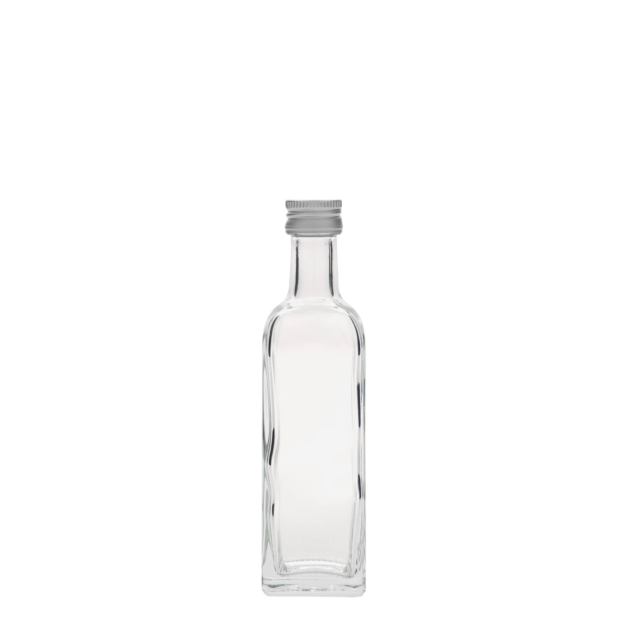 60 ml glass bottle 'Marasca', square, opening: PP 18 60 ml glass bottle 'Marasca', square, opening: PP 18