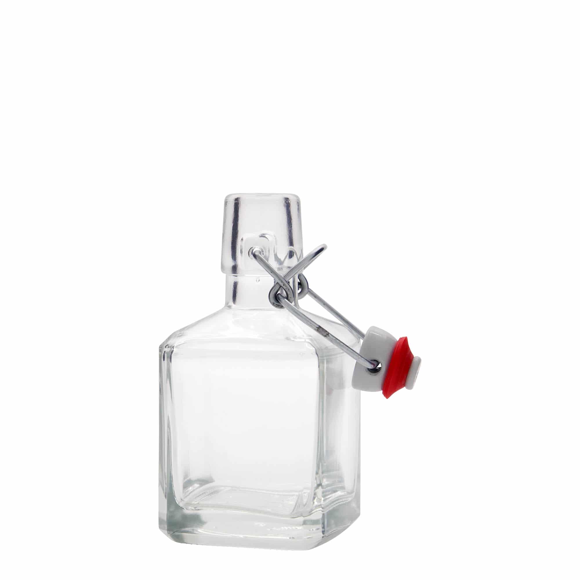 200 ml glass bottle 'Kubica', square, opening: swing top closure 200 ml glass bottle 'Kubica', square, opening: swing top closure