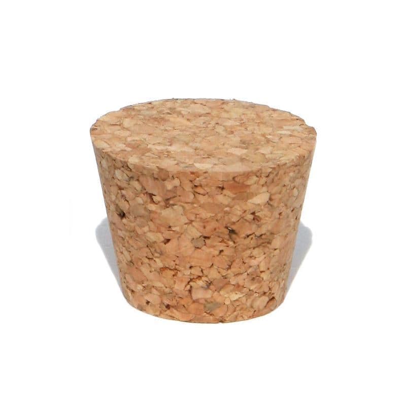 Pointed cork 38–42 x 27, pressed cork, beige, for opening: cork