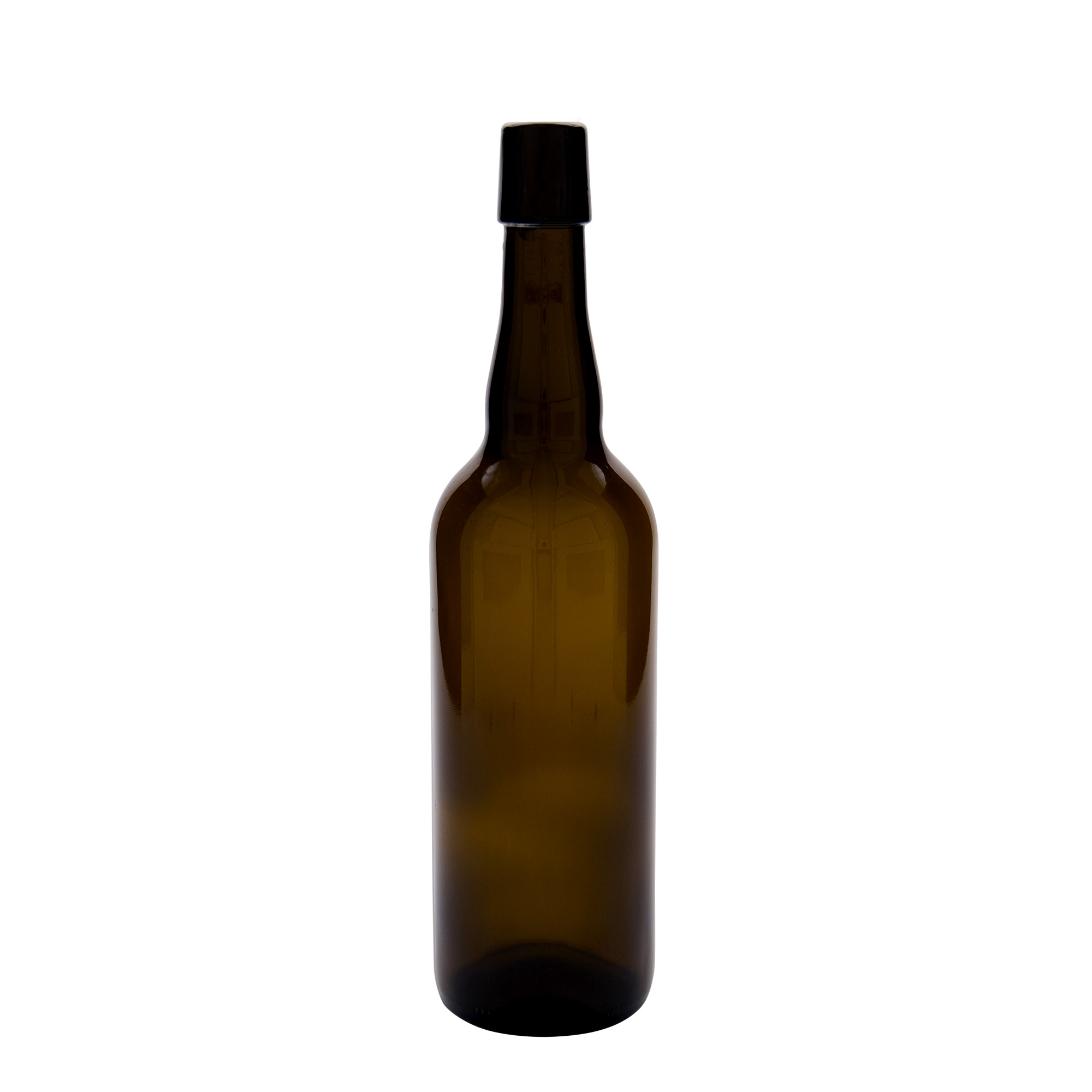 750 ml beer bottle Belgium, glass, brown, opening: swing top closure 750 ml beer bottle Belgium, glass, brown, opening: swing top closure