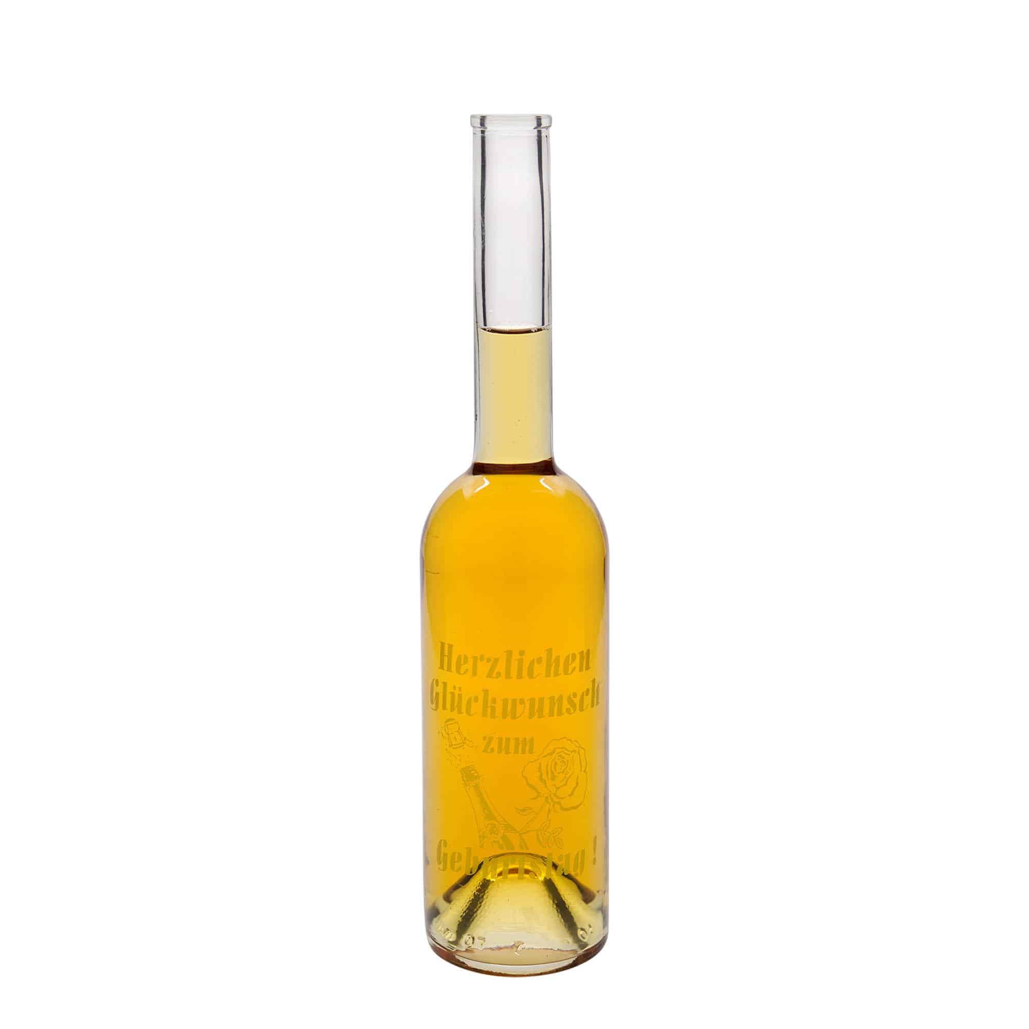 500 ml glass bottle 'Opera', design: Apple, opening: cork