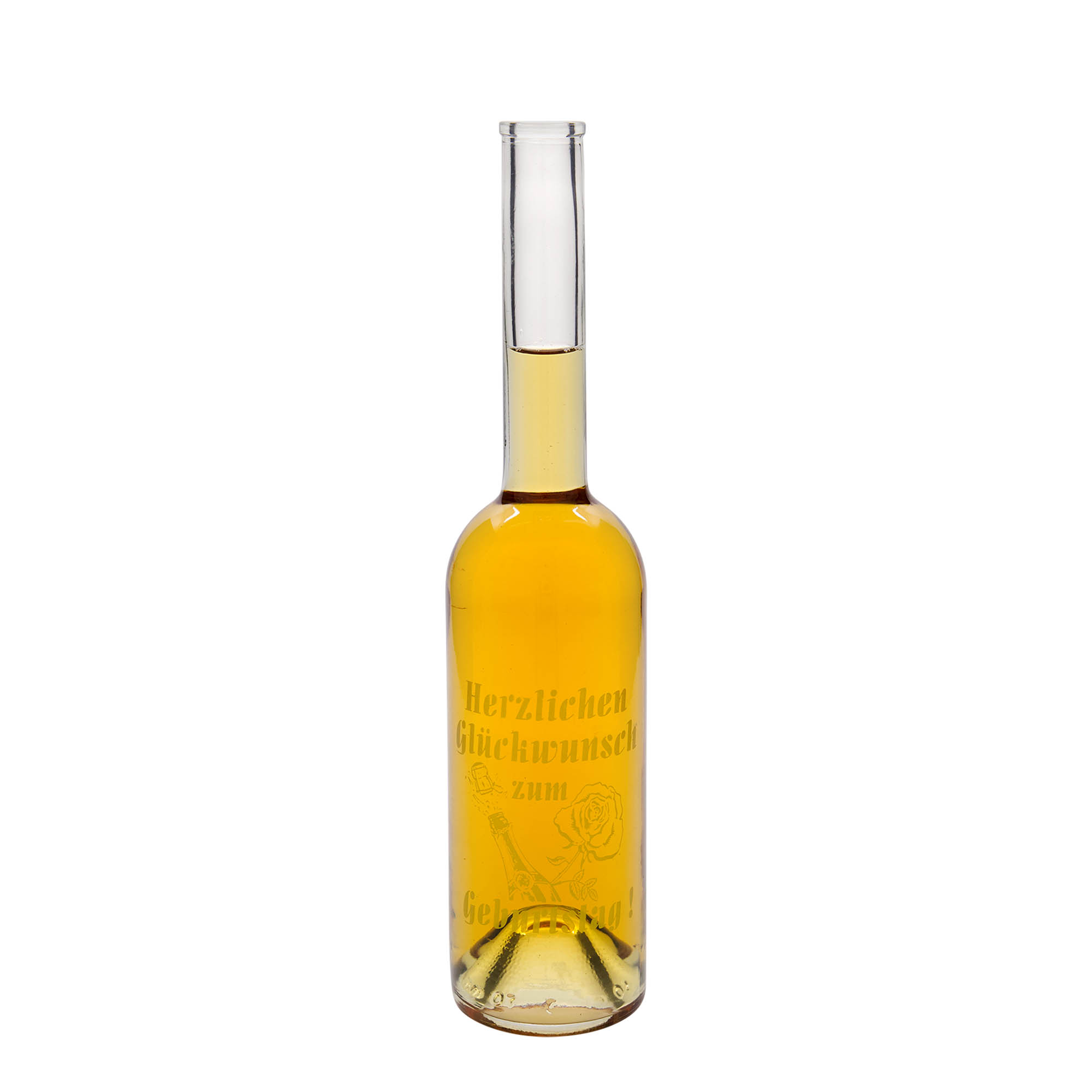 500 ml glass bottle 'Opera', design: Apple, opening: cork