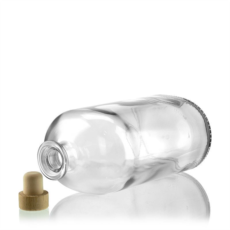 1,000 ml glass bottle 'Dundee', oval, opening: cork 1,000 ml glass bottle 'Dundee', oval, opening: cork