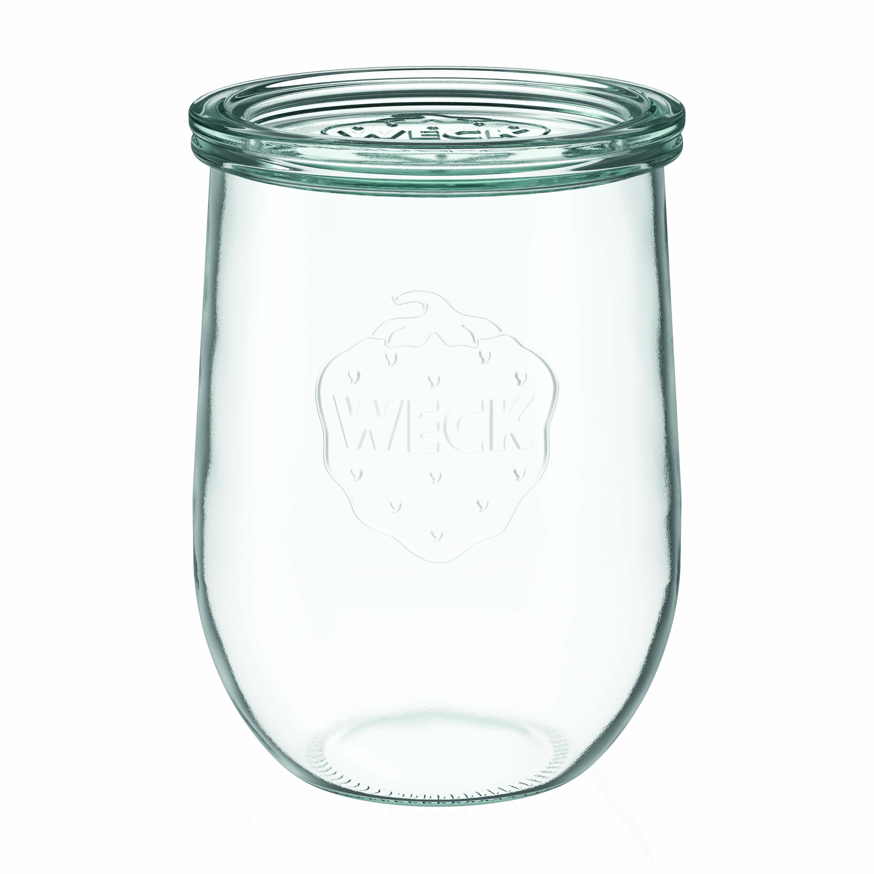 6x 1050 ml WECK tulip jar with glass lid RR 100