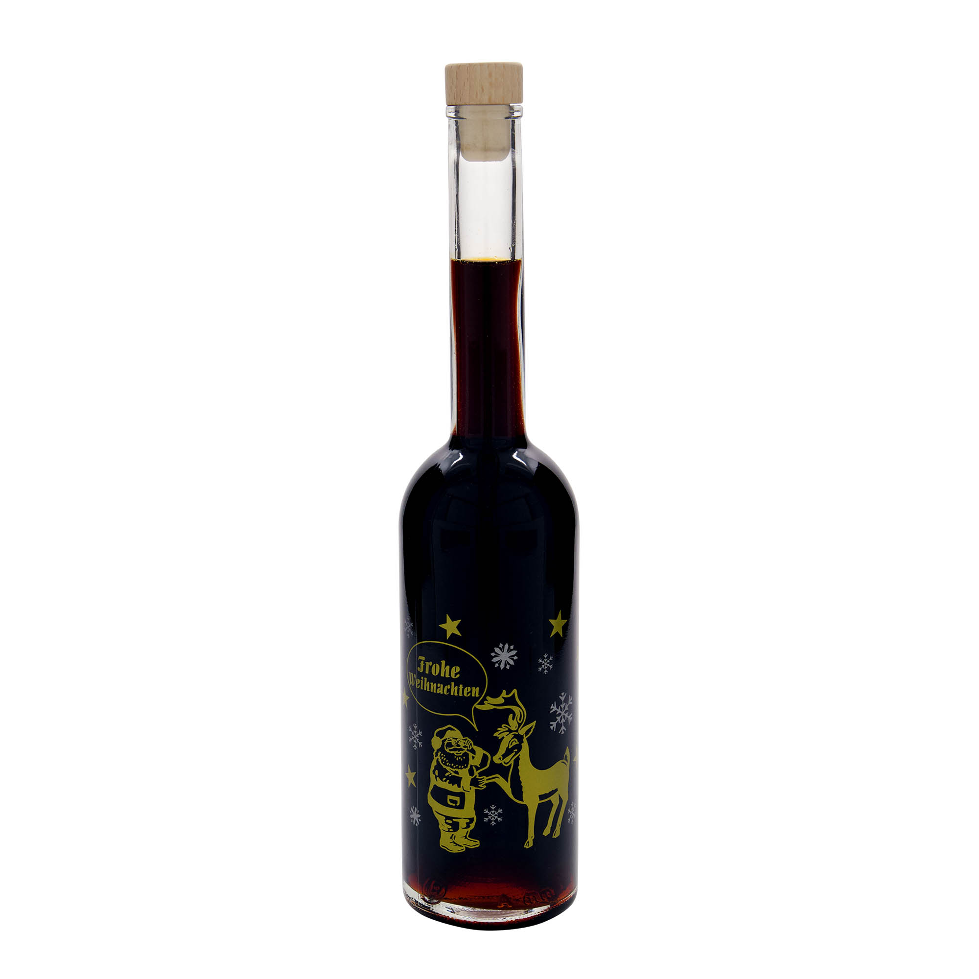 500 ml glass bottle 'Opera', design: fireworks, opening: cork