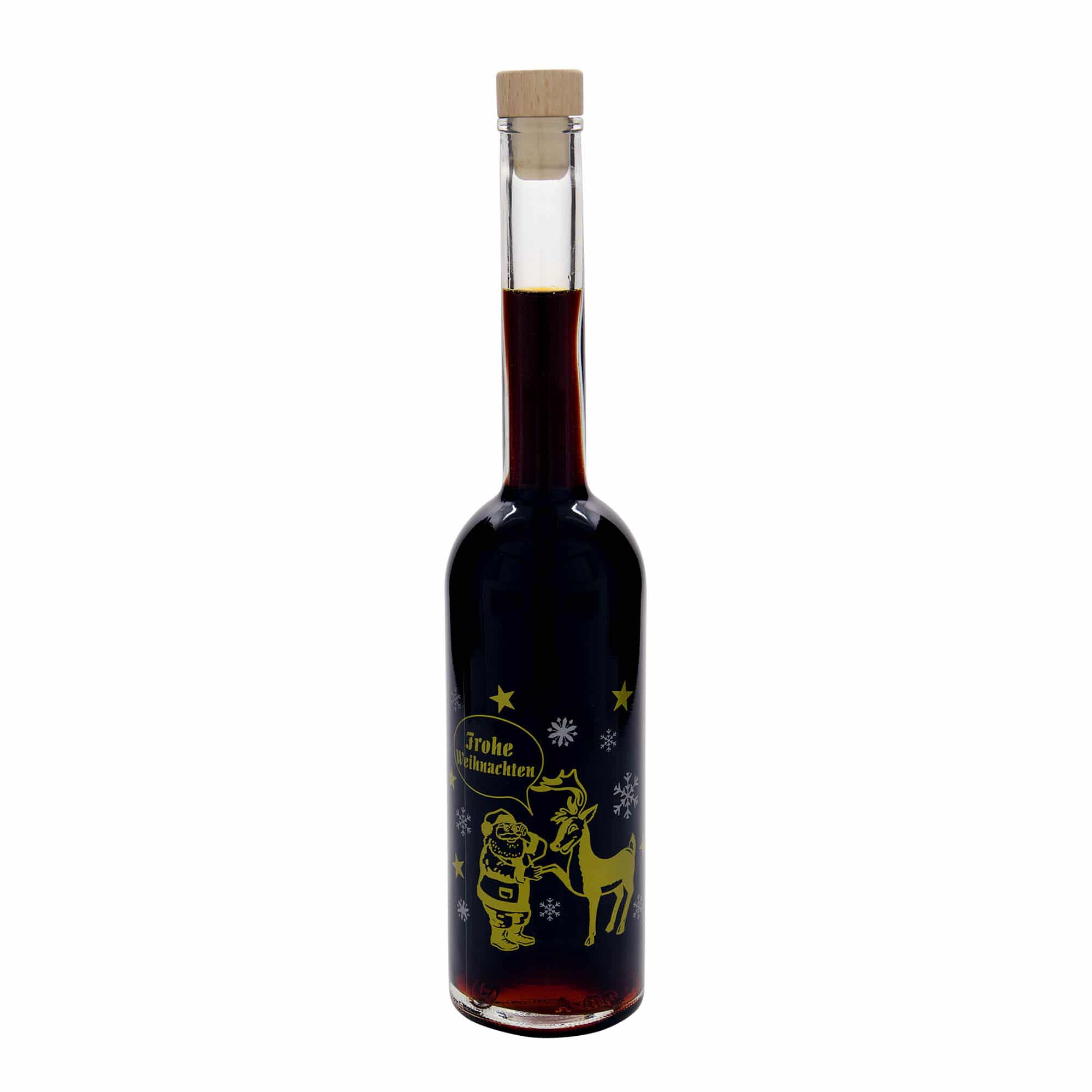 500 ml glass bottle 'Opera', design: fireworks, opening: cork