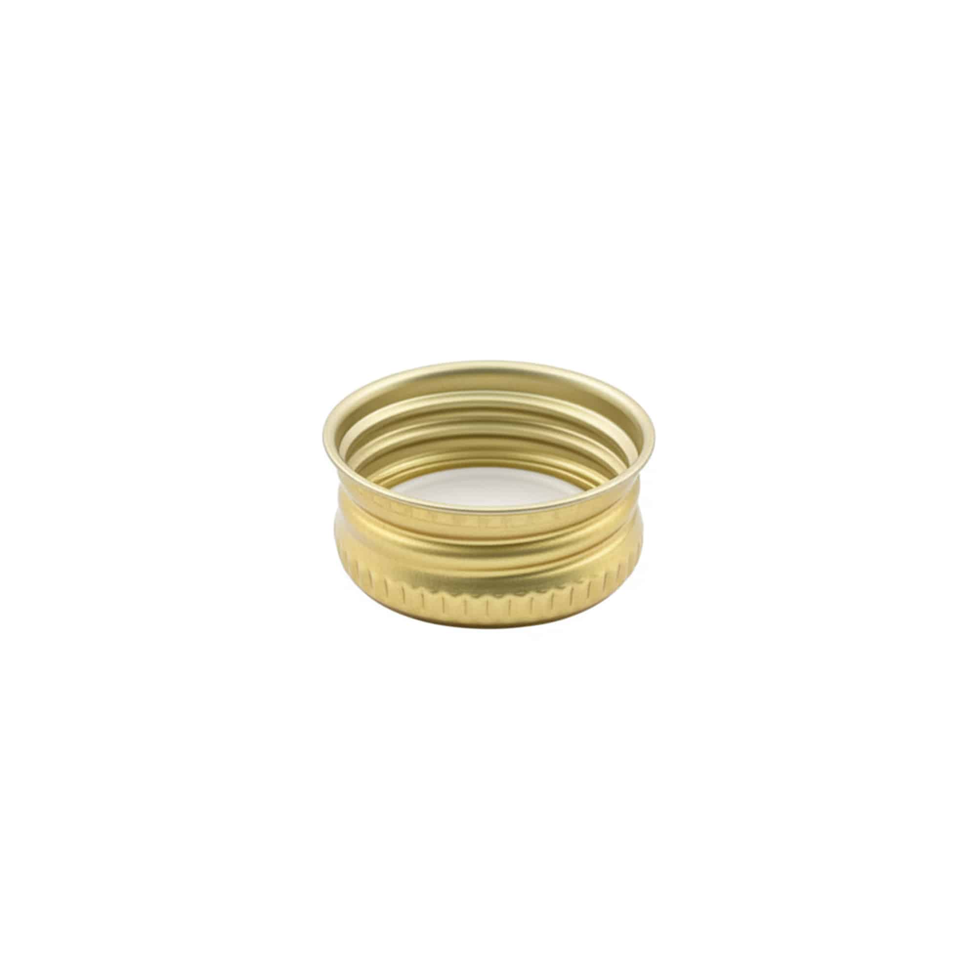 Screw cap, metal, gold, for opening: PP 28
