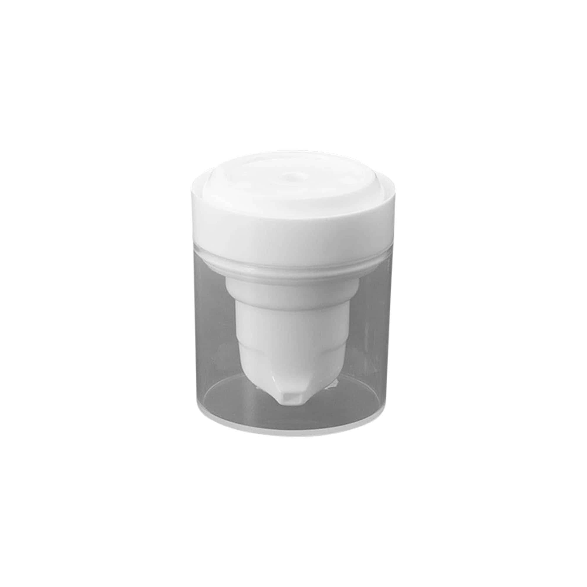 Airless dispenser pump head 'Micro', white PP plastic