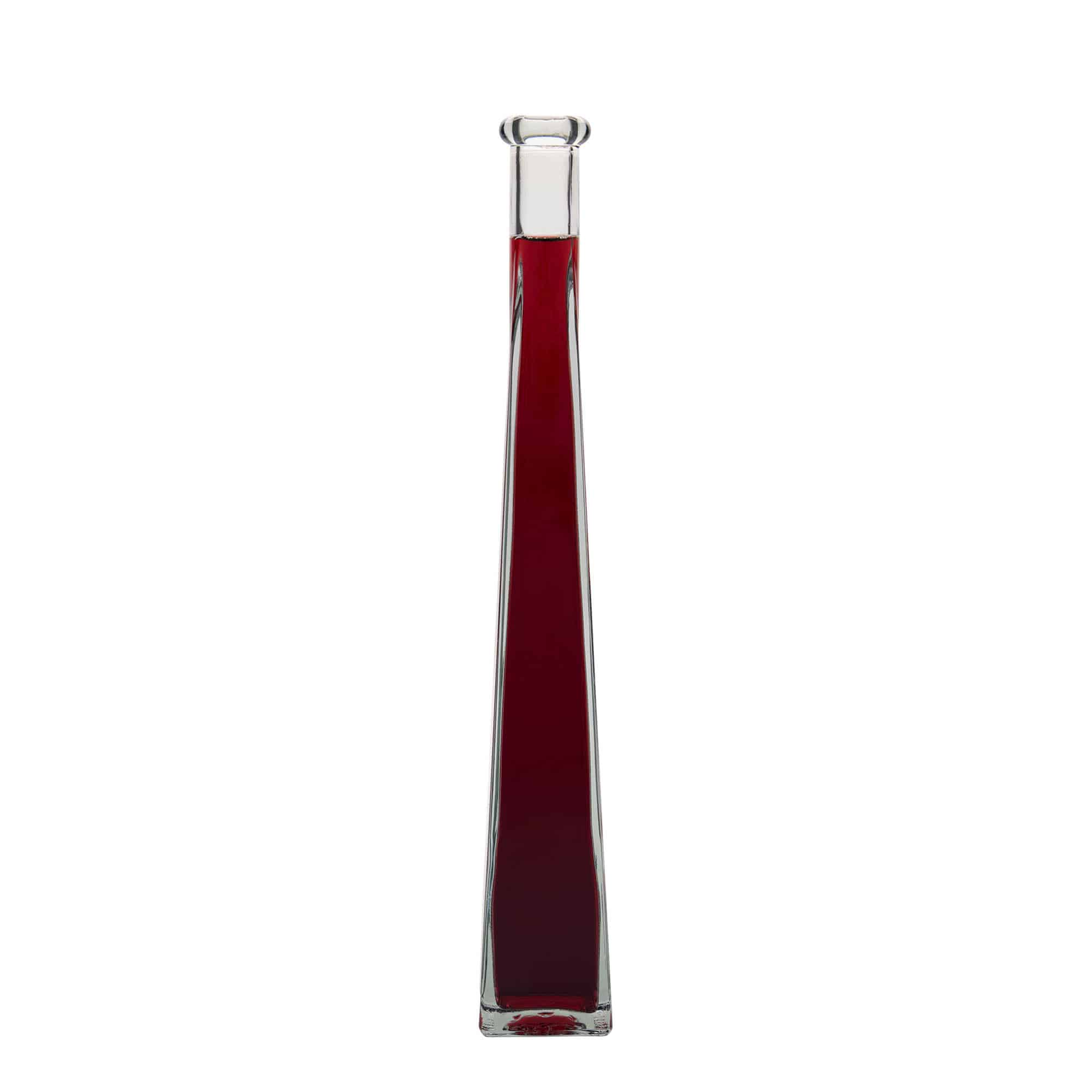 200 ml glass bottle ‘Dama Quadrato’, square, opening: cork