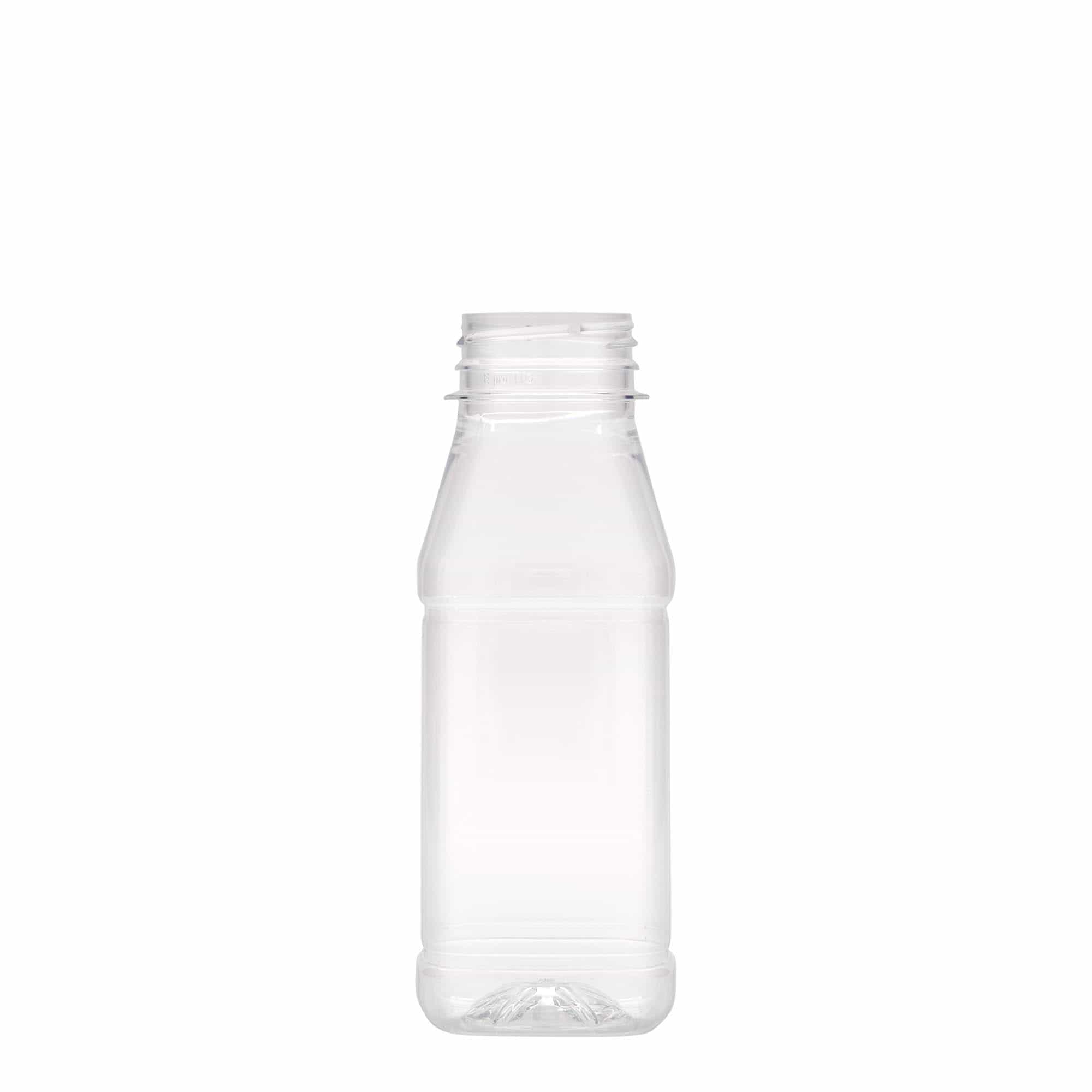250 ml PET bottle 'Milk and Juice Carré', square, plastic, opening: 38 mm