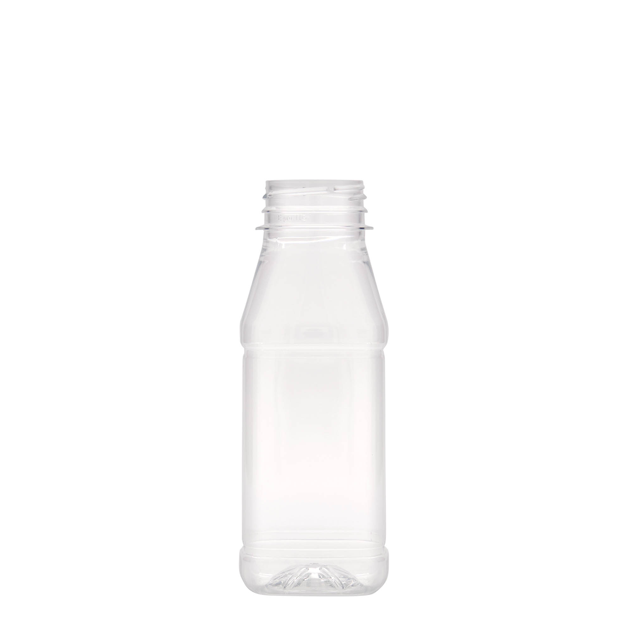 250 ml PET bottle ‘Milk and Juice Carré’, square, plastic, opening: 38 mm