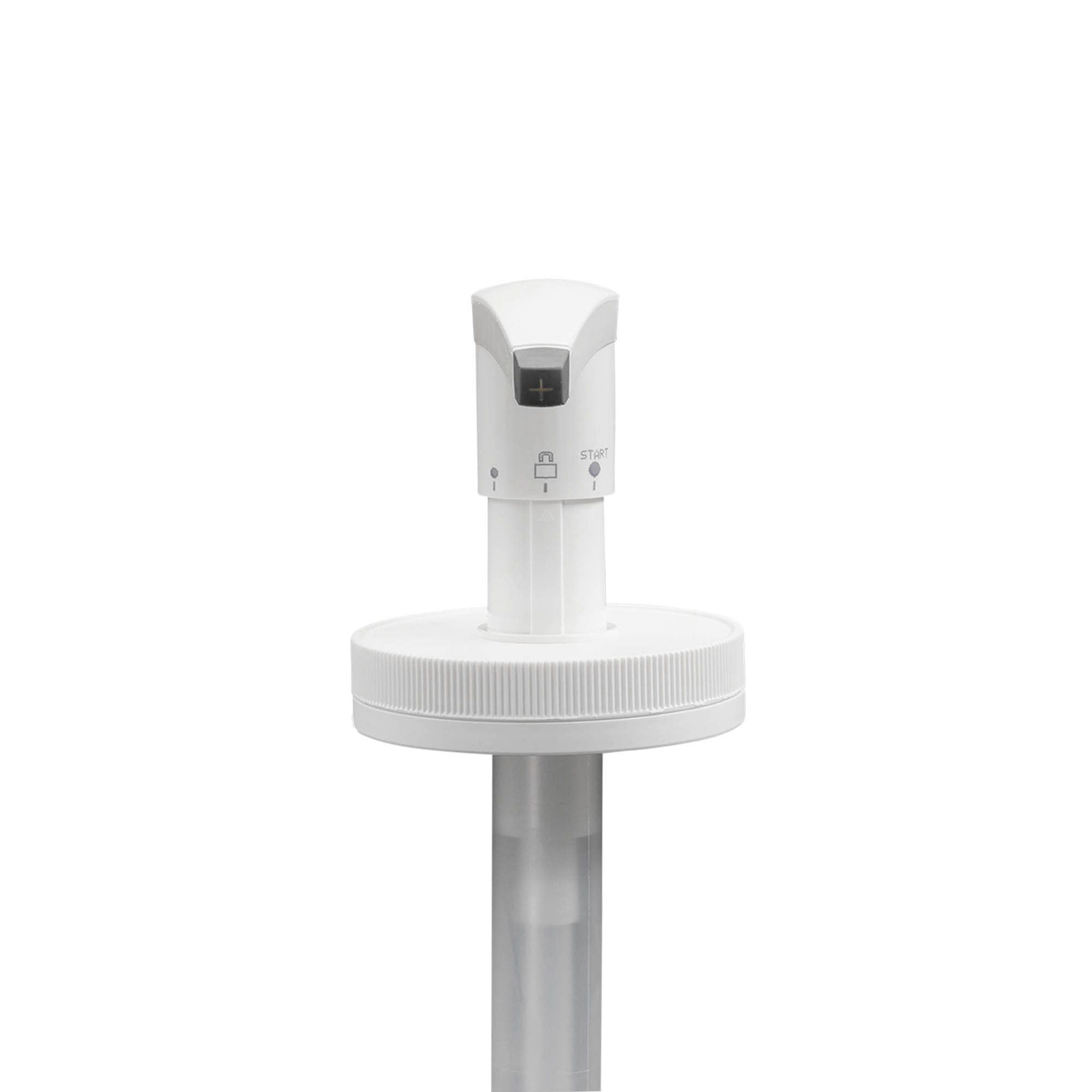 Dispenser pump for 655 ml 'Securibox', PE plastic, white, for opening: screw cap Dispenser pump for 655 ml 'Securibox', PE plastic, white, for opening: screw cap