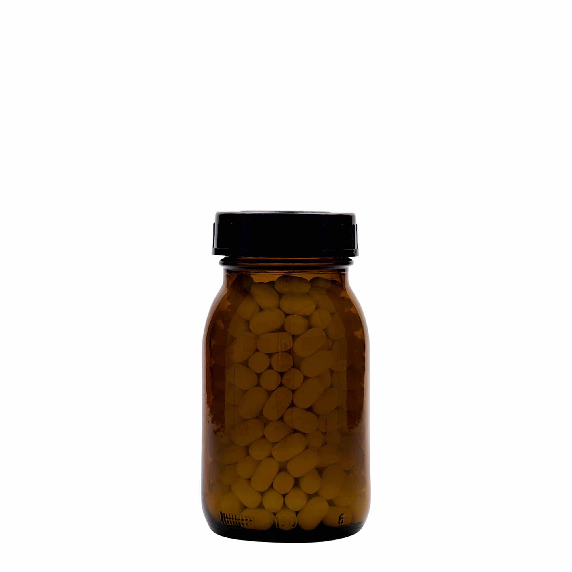 150 ml wide-neck jar, brown, opening: DIN 45