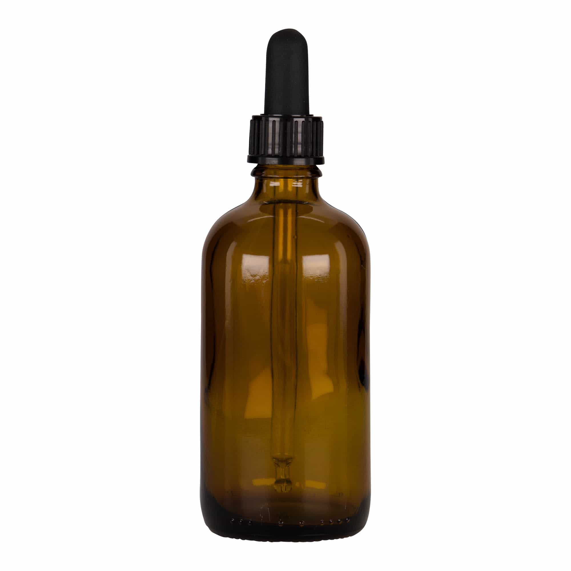 100 ml dropper bottle medicine, glass, brown-black, opening: DIN 18