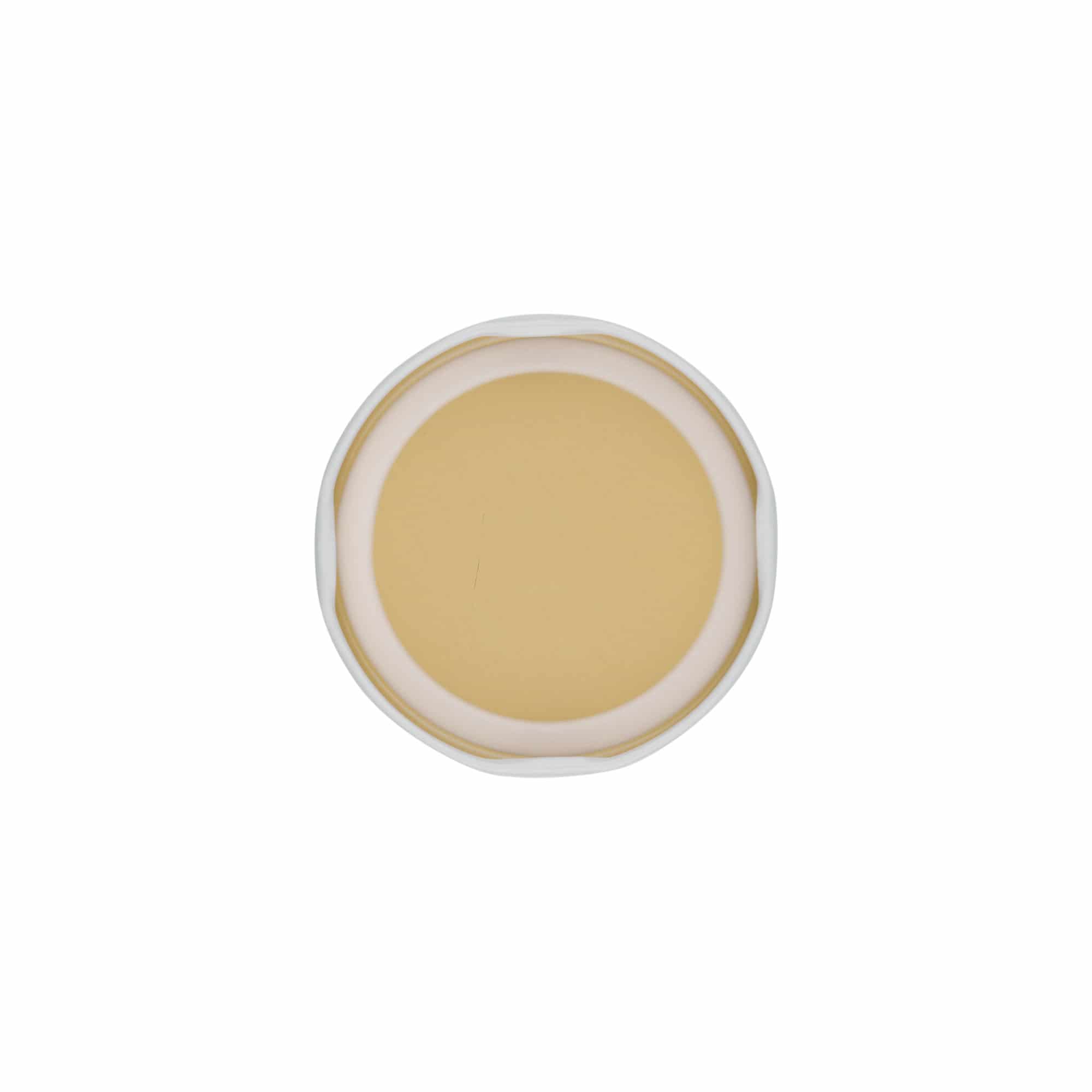 Twist-off lid, tinplate, white, for opening: TO 63 Twist-off lid, tinplate, white, for opening: TO 63