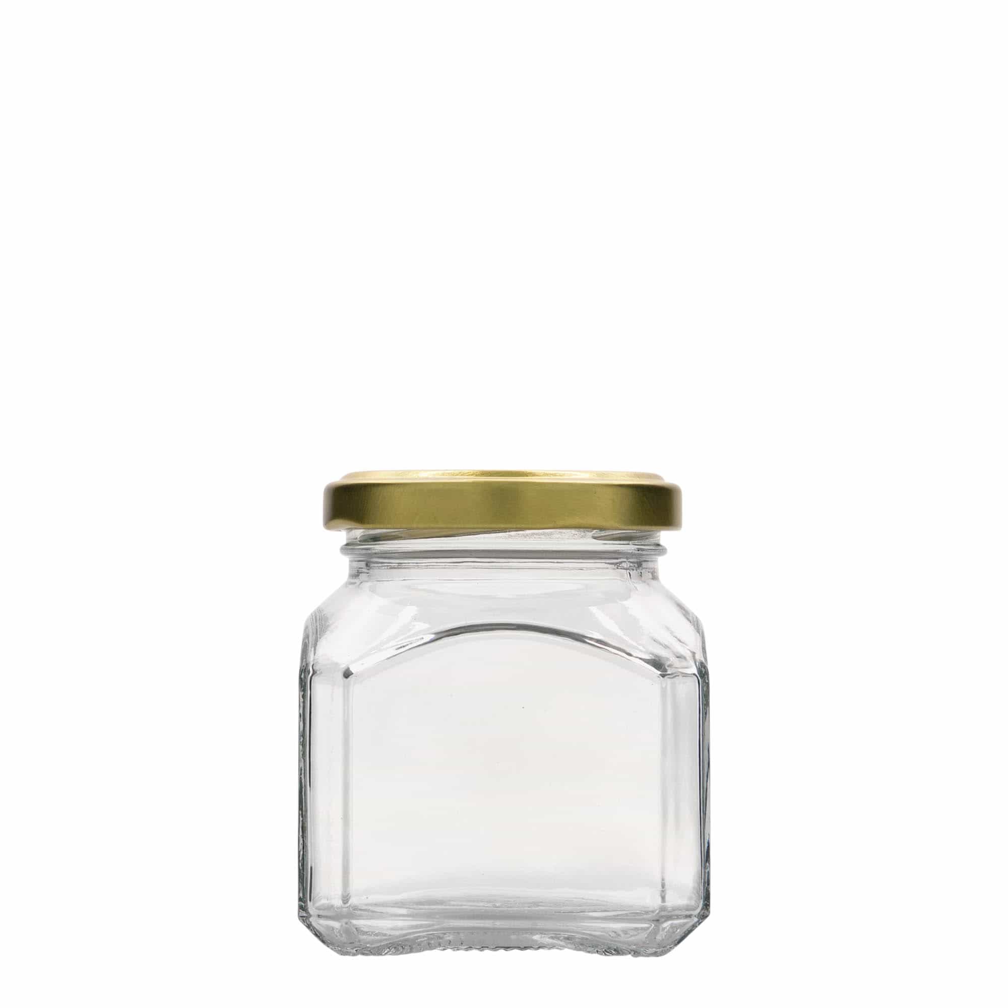 212 ml square glass ‘Milan’, opening: Twist-off (TO 58)