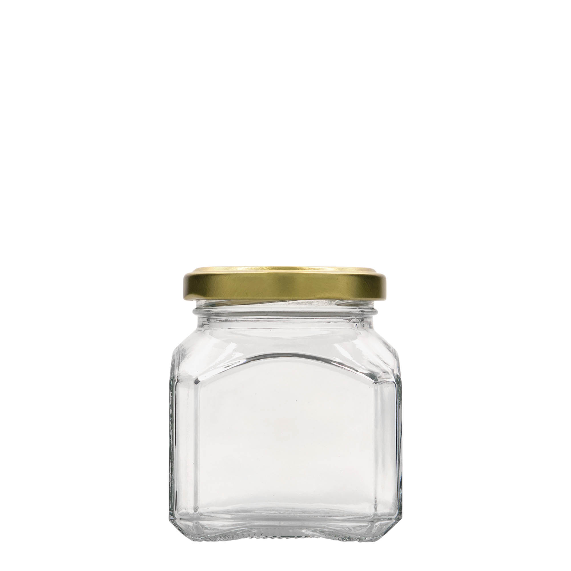 212 ml square glass ‘Milan’, opening: Twist-off (TO 58)