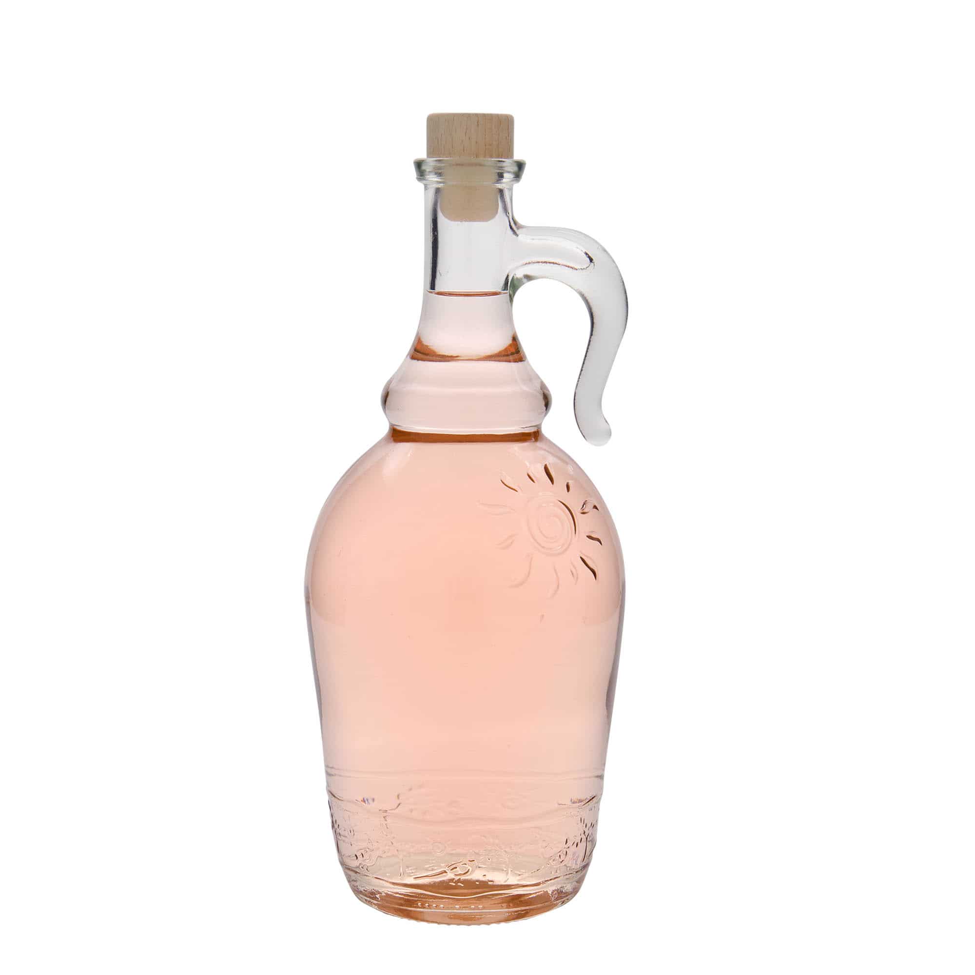 1,000 ml glass bottle 'Sunny', closure: cork