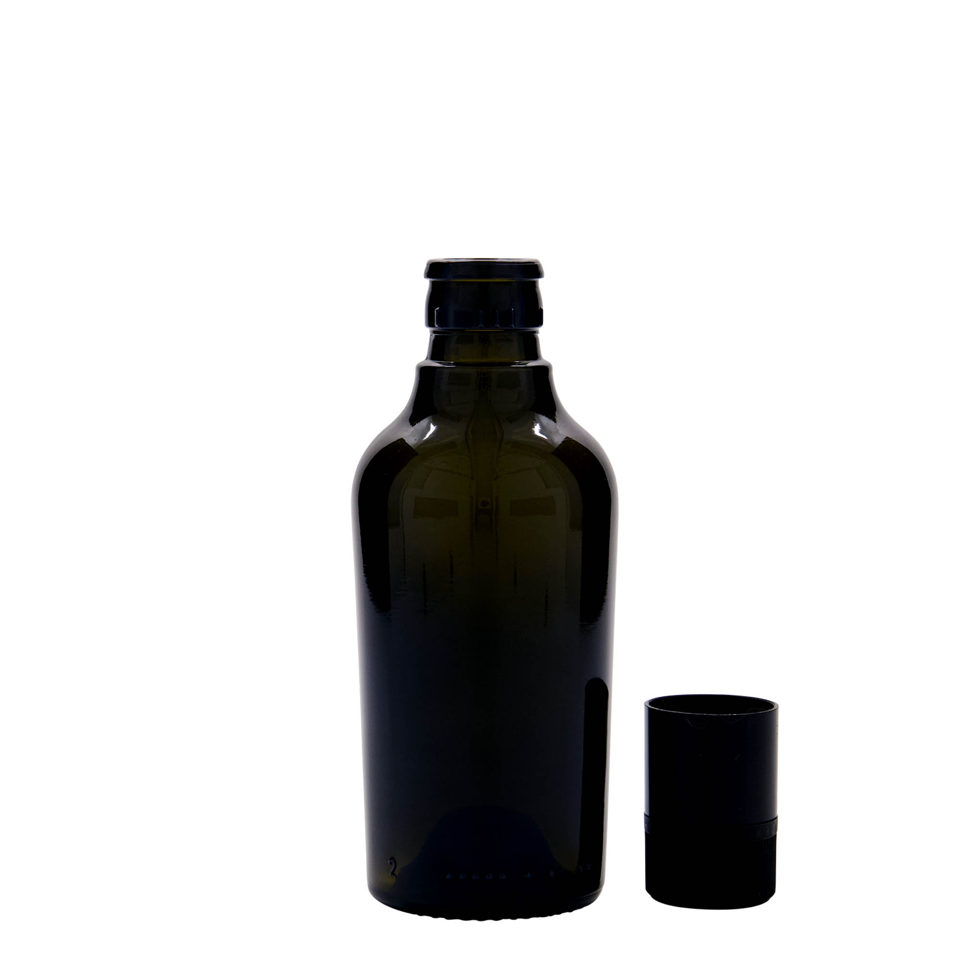250 ml Vinegar/Oil Bottle 'Oleum', Glass, Antique Green, Opening: DOP