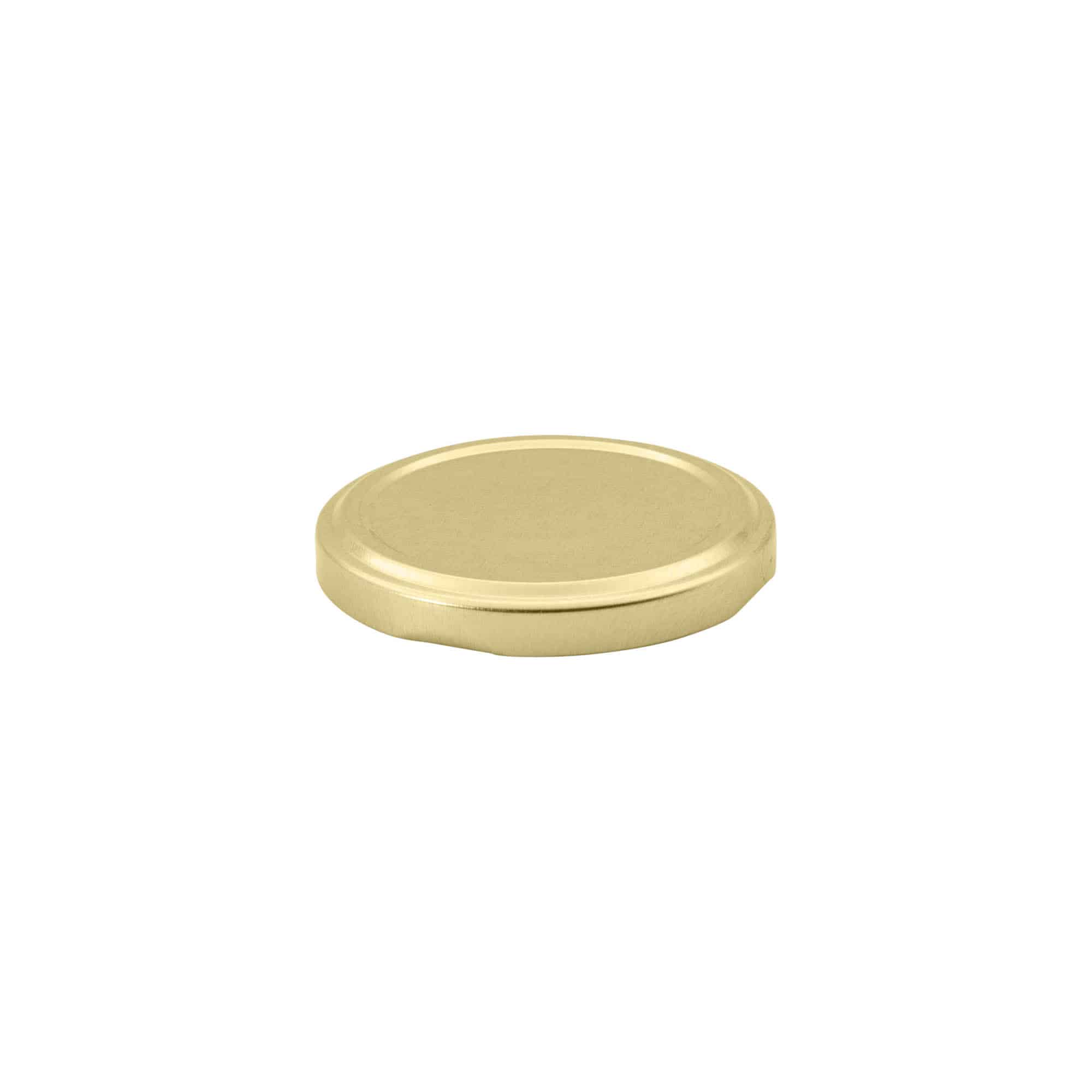 Twist off lid, tinplate, gold, for opening: TO 63