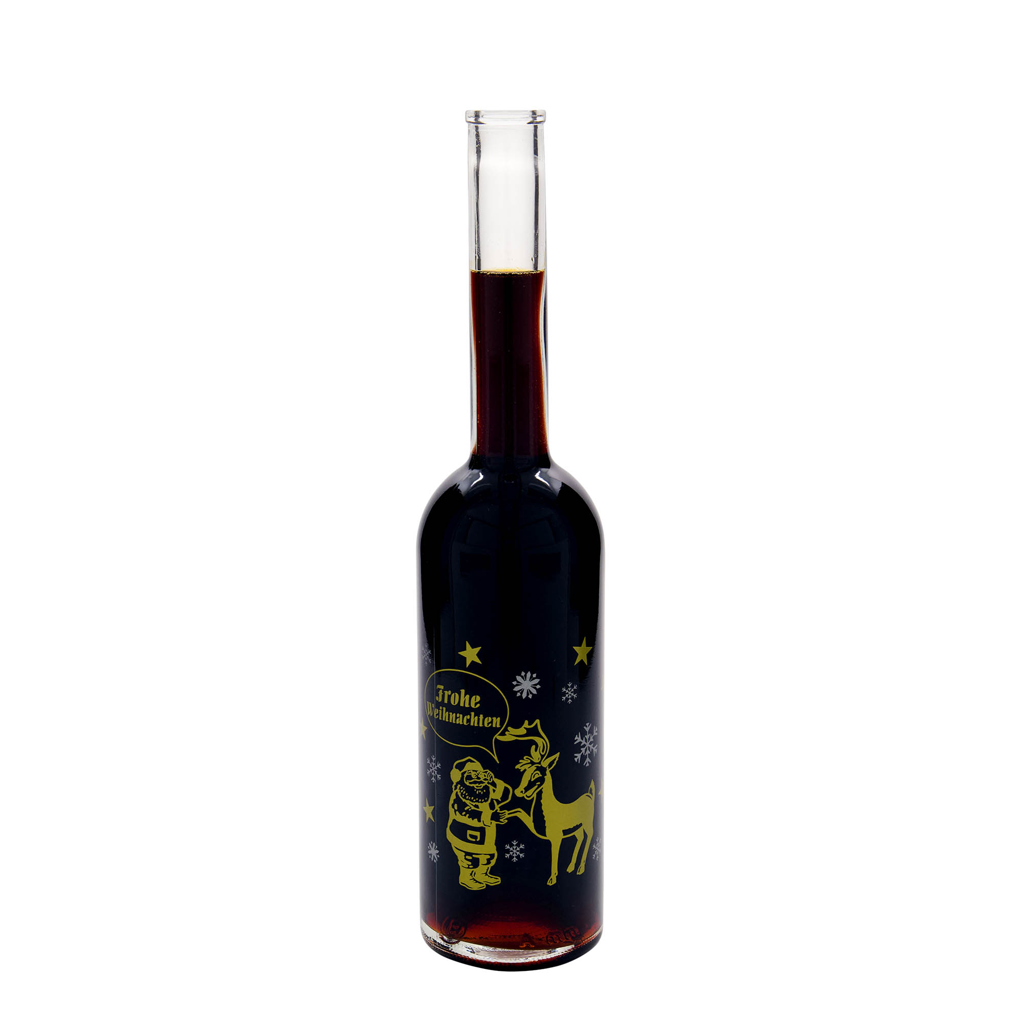 500 ml glass bottle 'Opera', design: fireworks, opening: cork