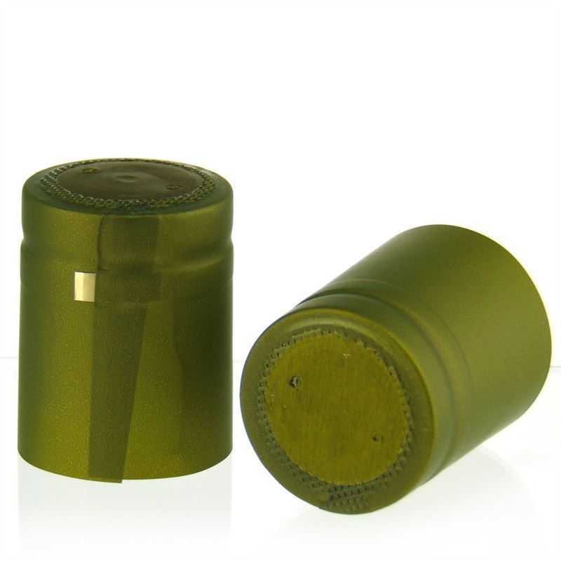 Shrink capsule 32x41, PVC plastic, olive green Shrink capsule 32x41, PVC plastic, olive green
