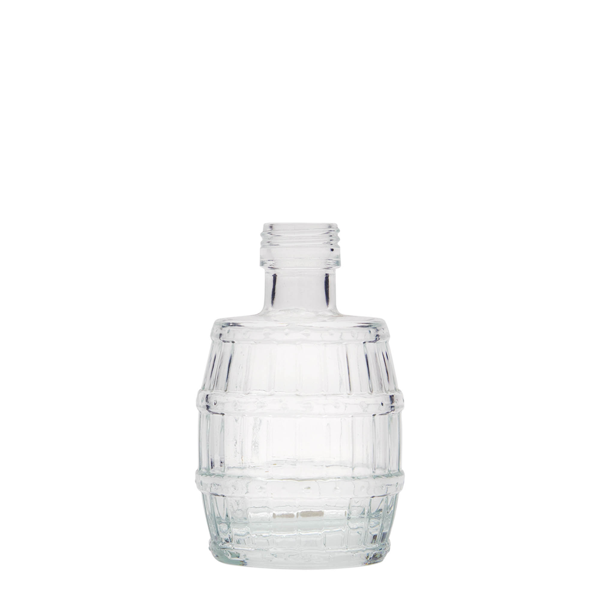 100 ml glass bottle 'barrel', opening: PP 24
