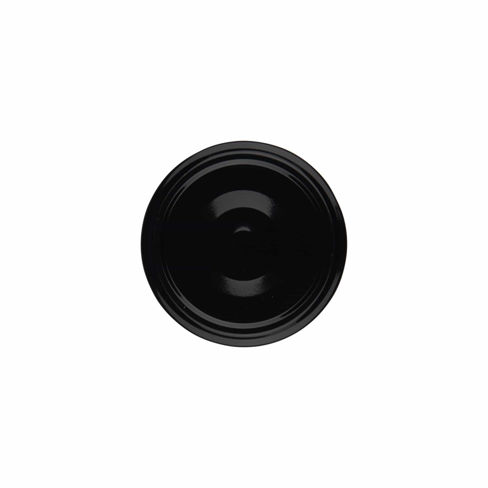 Twist-off lid, tinplate, sterilizable, black, for opening: TO 66