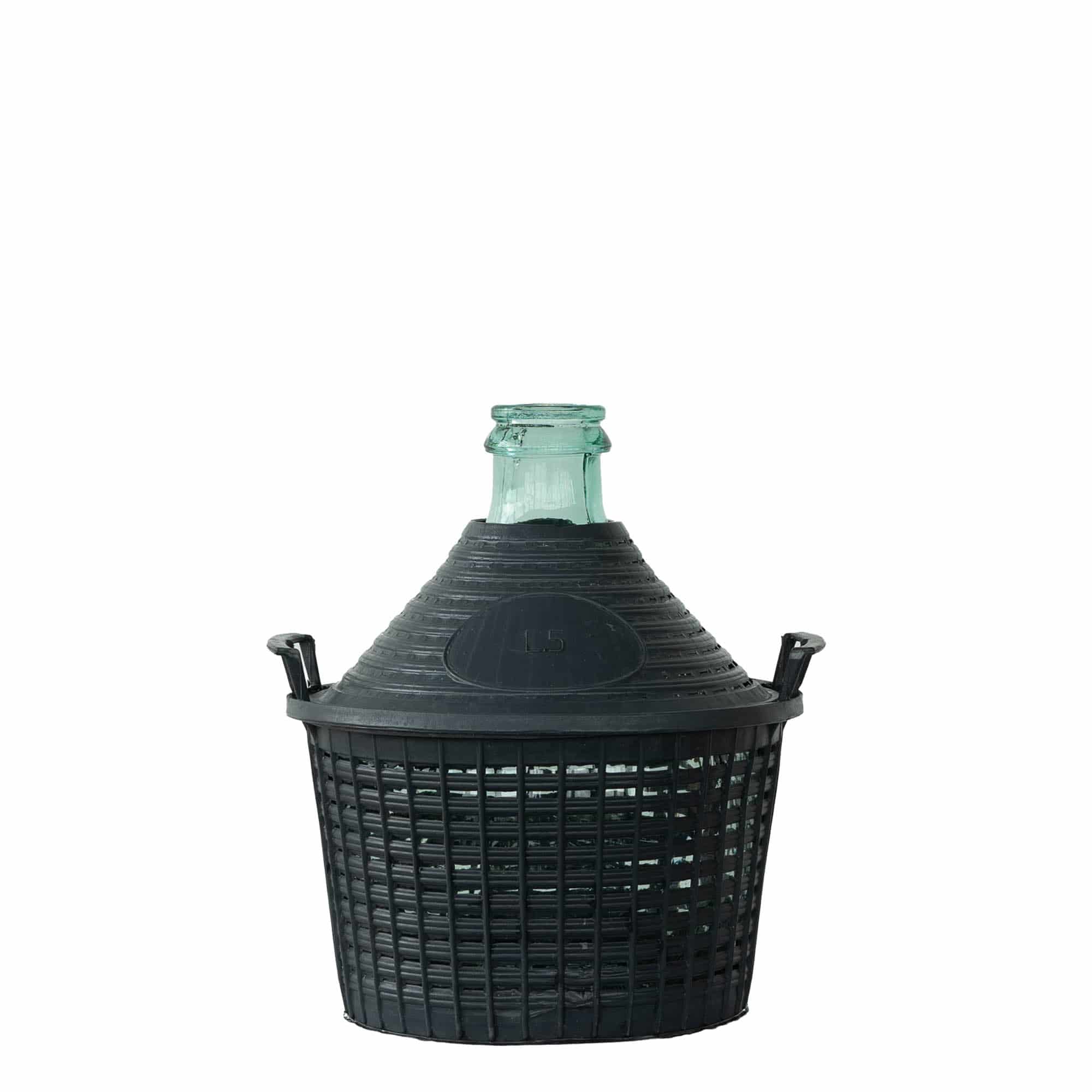 5 l narrow-necked glass balloon bottle, opening: slip lid