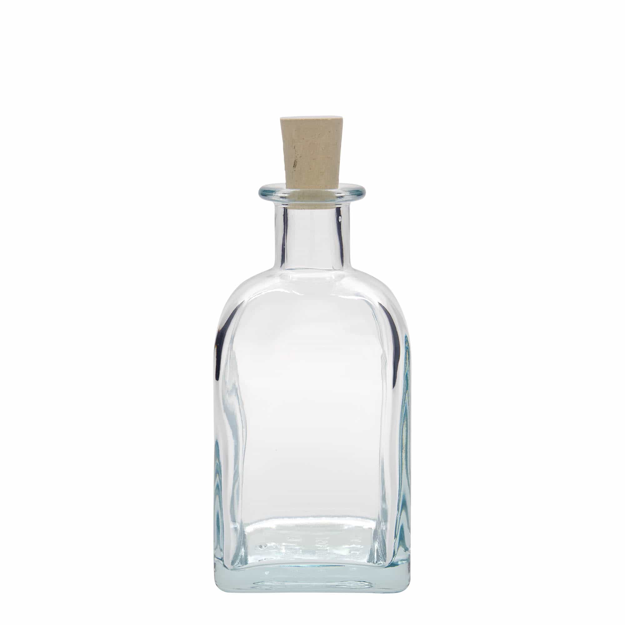 350 ml glass apothecary bottle Carré, square, closure: cork