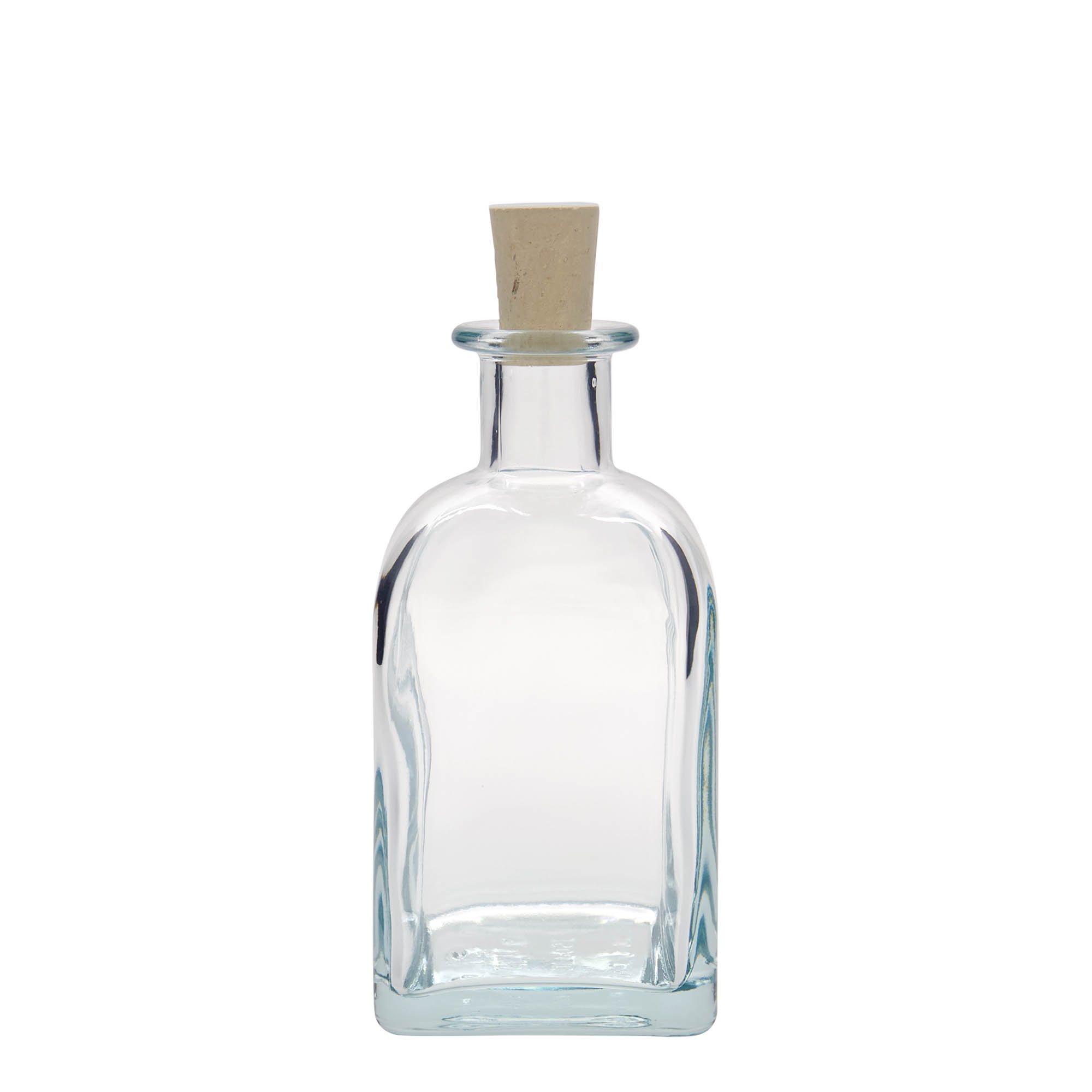 350 ml glass bottle Apotheker Carré, square, opening: cork