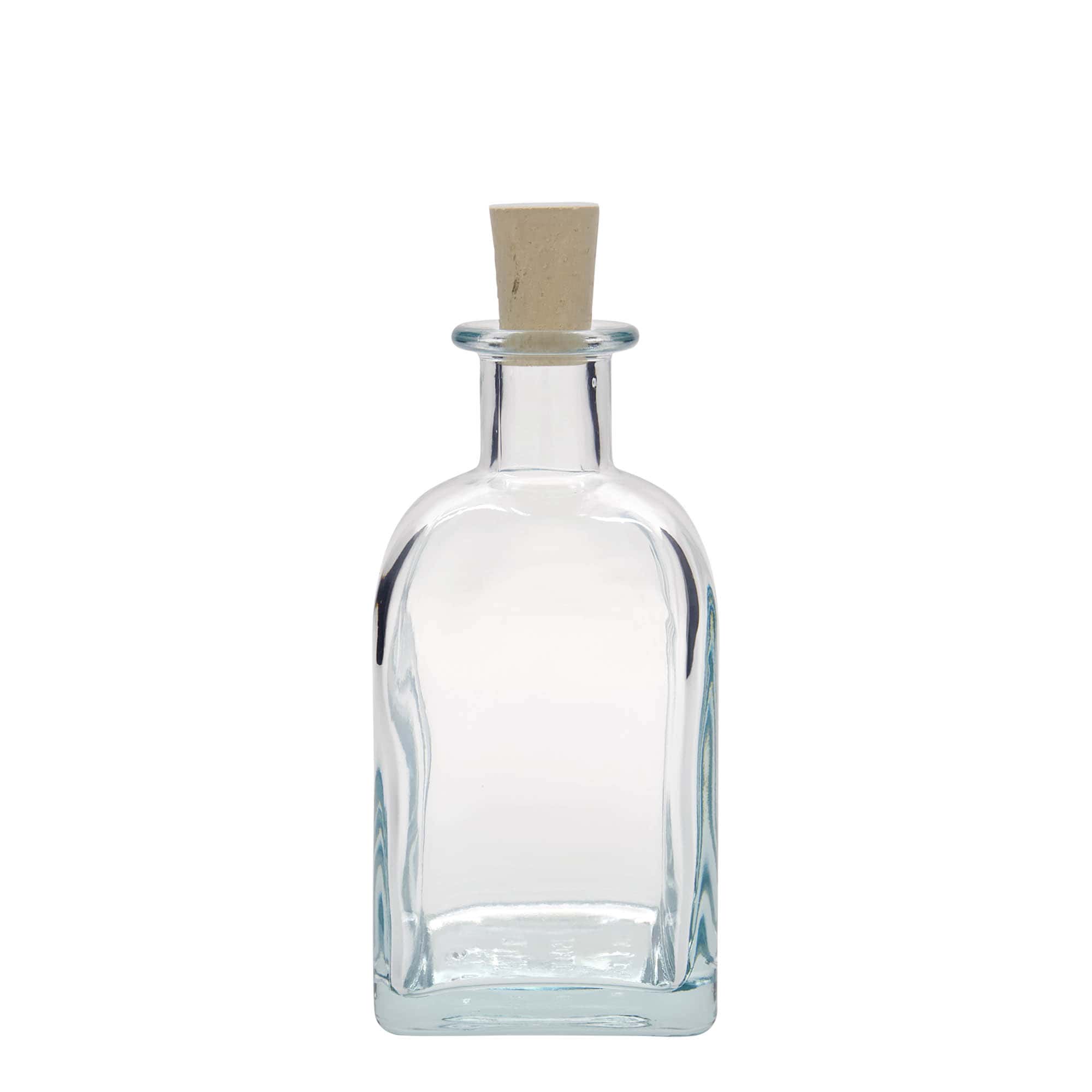 350 ml glass bottle Apotheker Carré, square, opening: cork