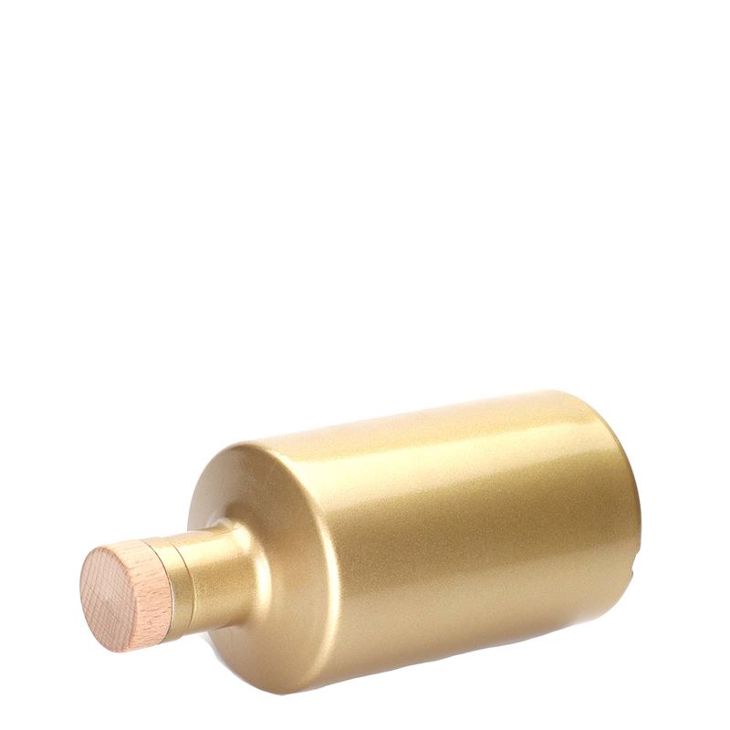 500 ml glass bottle 'Caroline', gold, opening: cork 500 ml glass bottle 'Caroline', gold, opening: cork