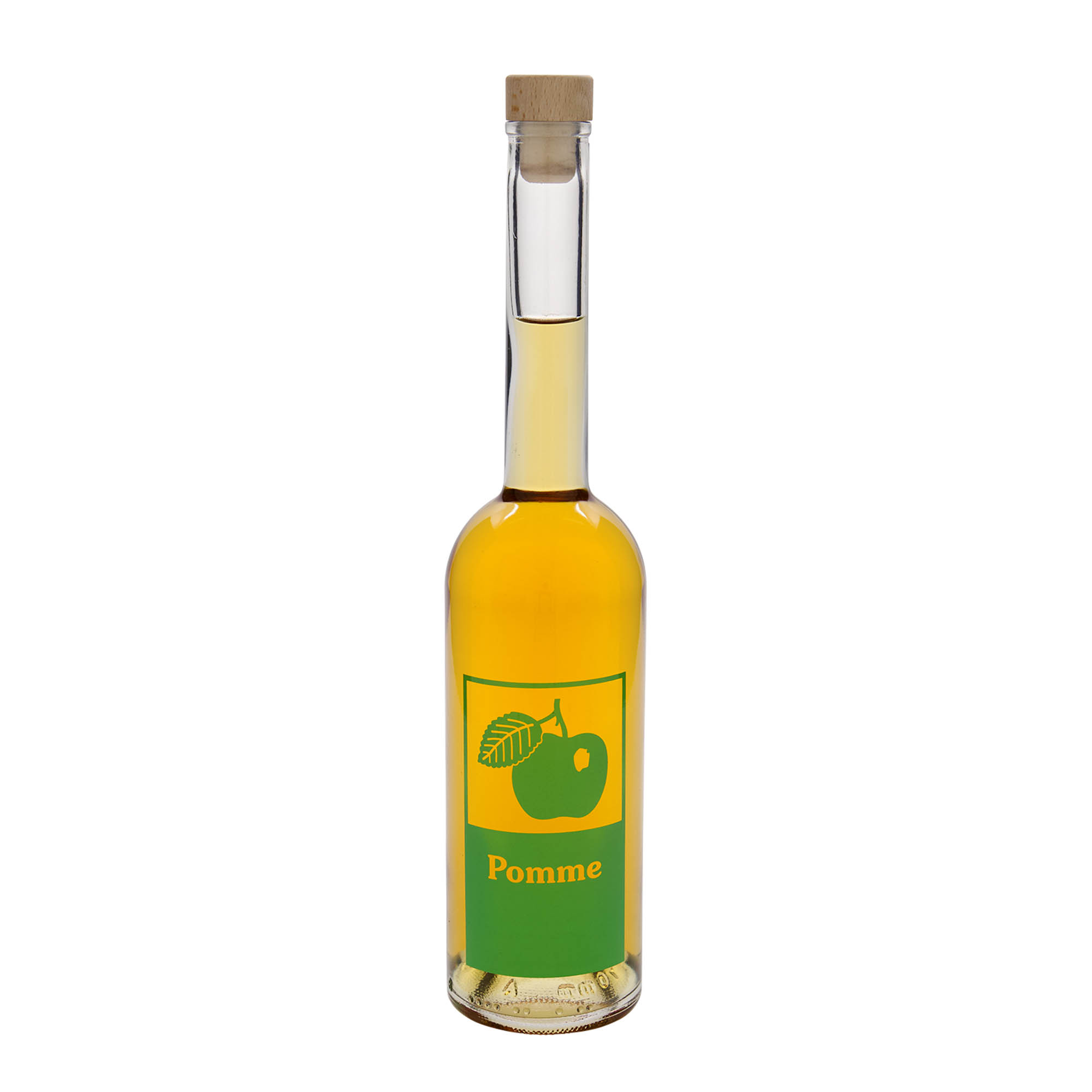 500 ml glass bottle 'Opera', design: apple, opening: cork 500 ml glass bottle 'Opera', design: apple, opening: cork