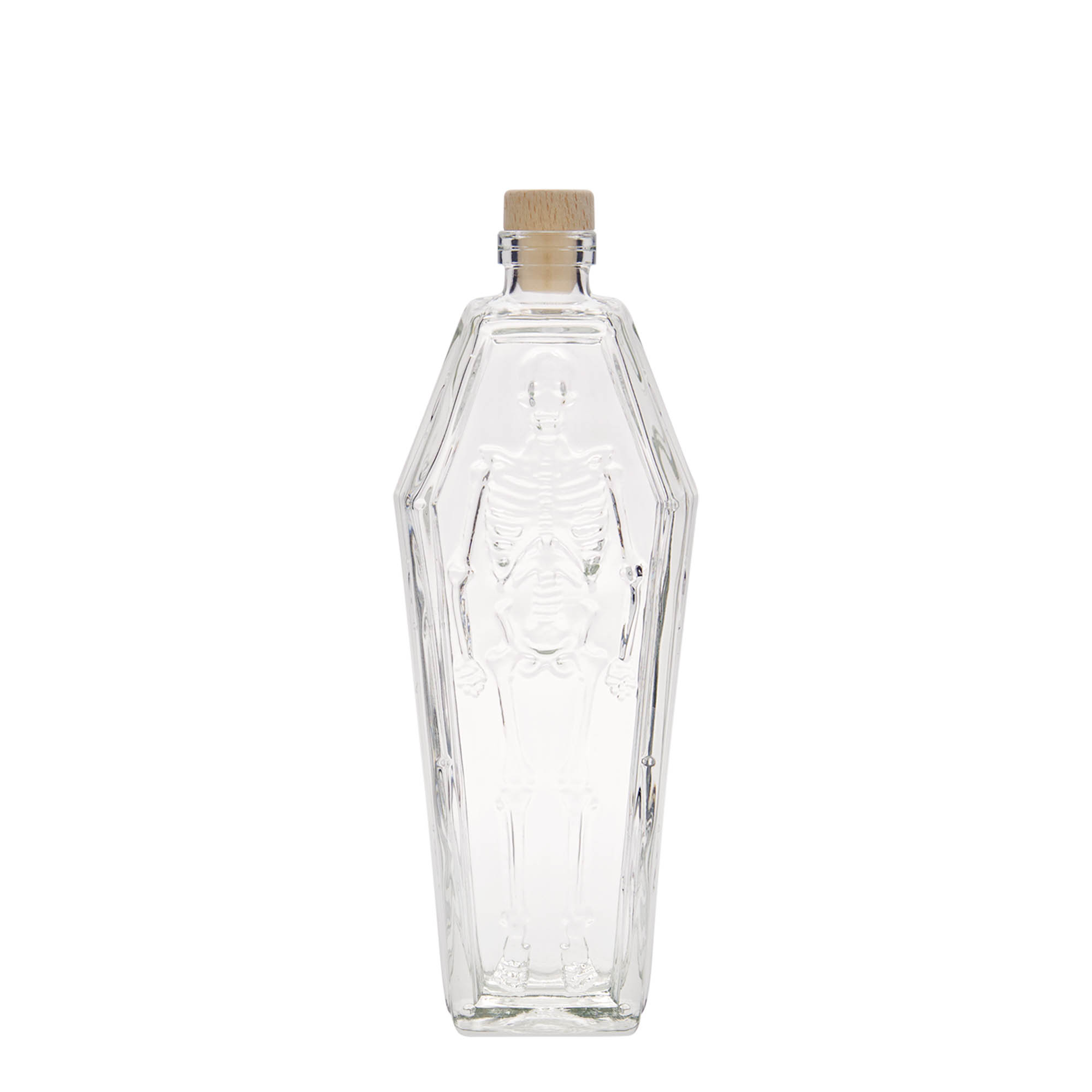 200 ml glass bottle 'coffin', opening: cork
