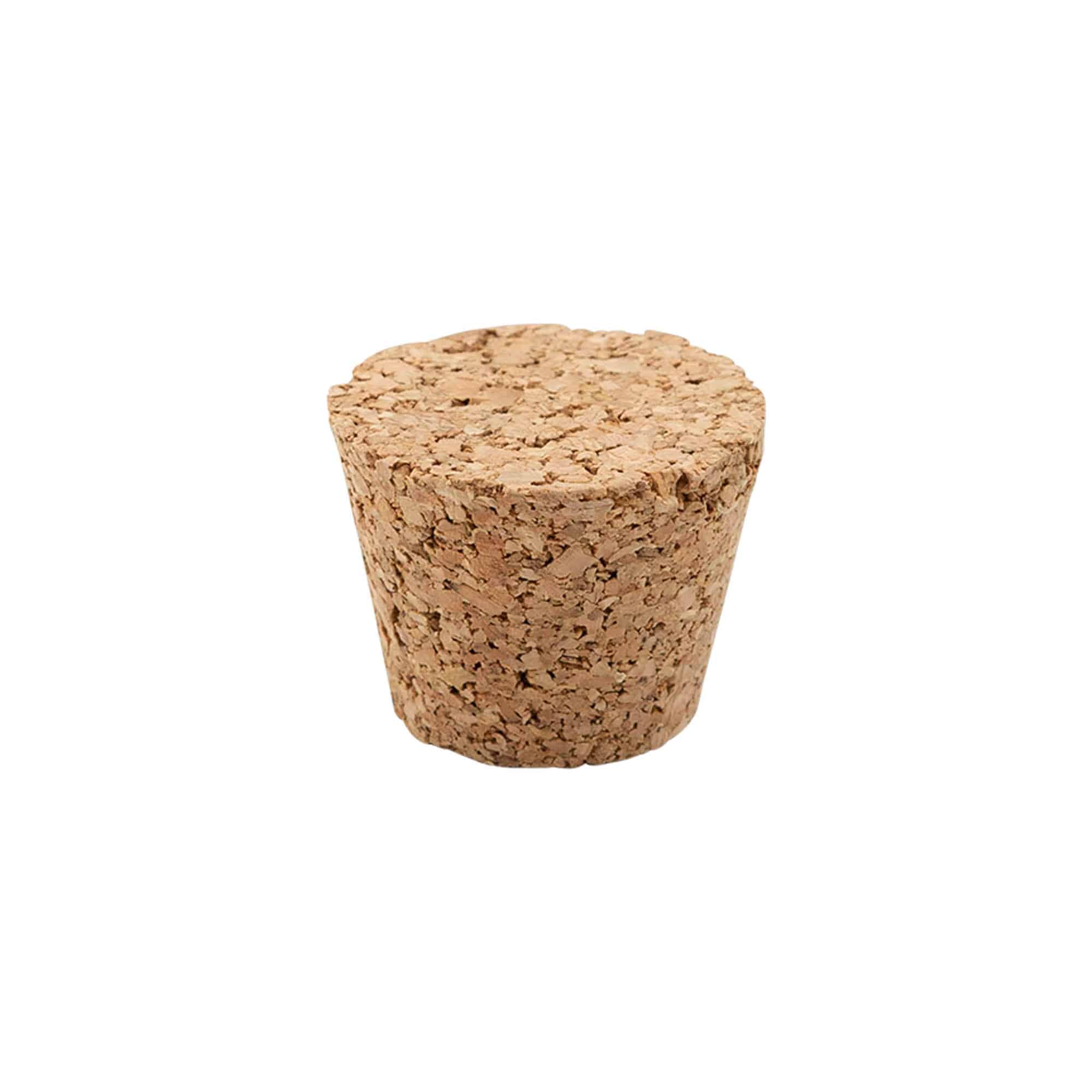 Tapered cork 25-35 x 27, press cork, beige, for opening: cork