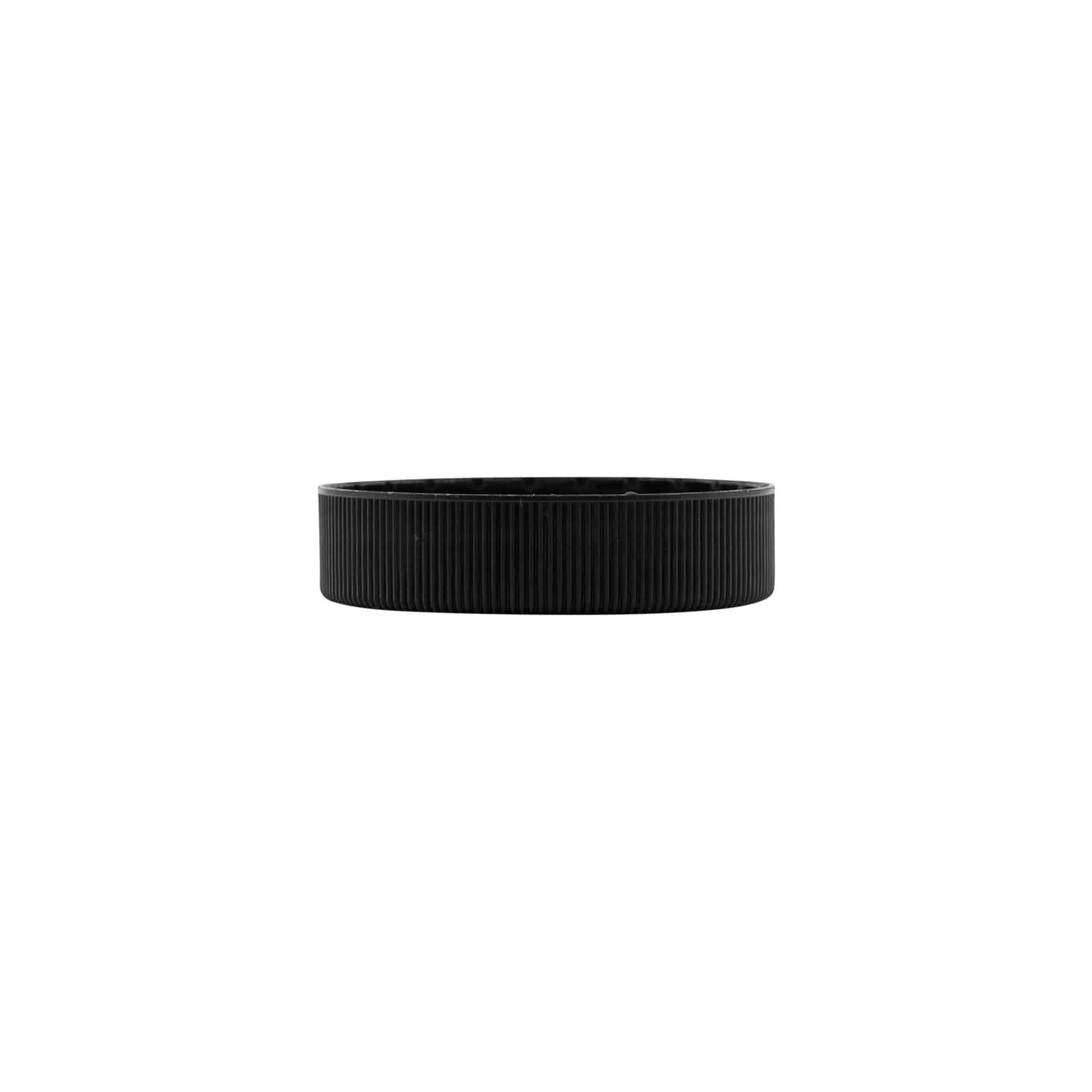 Screw cap with EPE insert, PP plastic, black, for opening: DIN 60