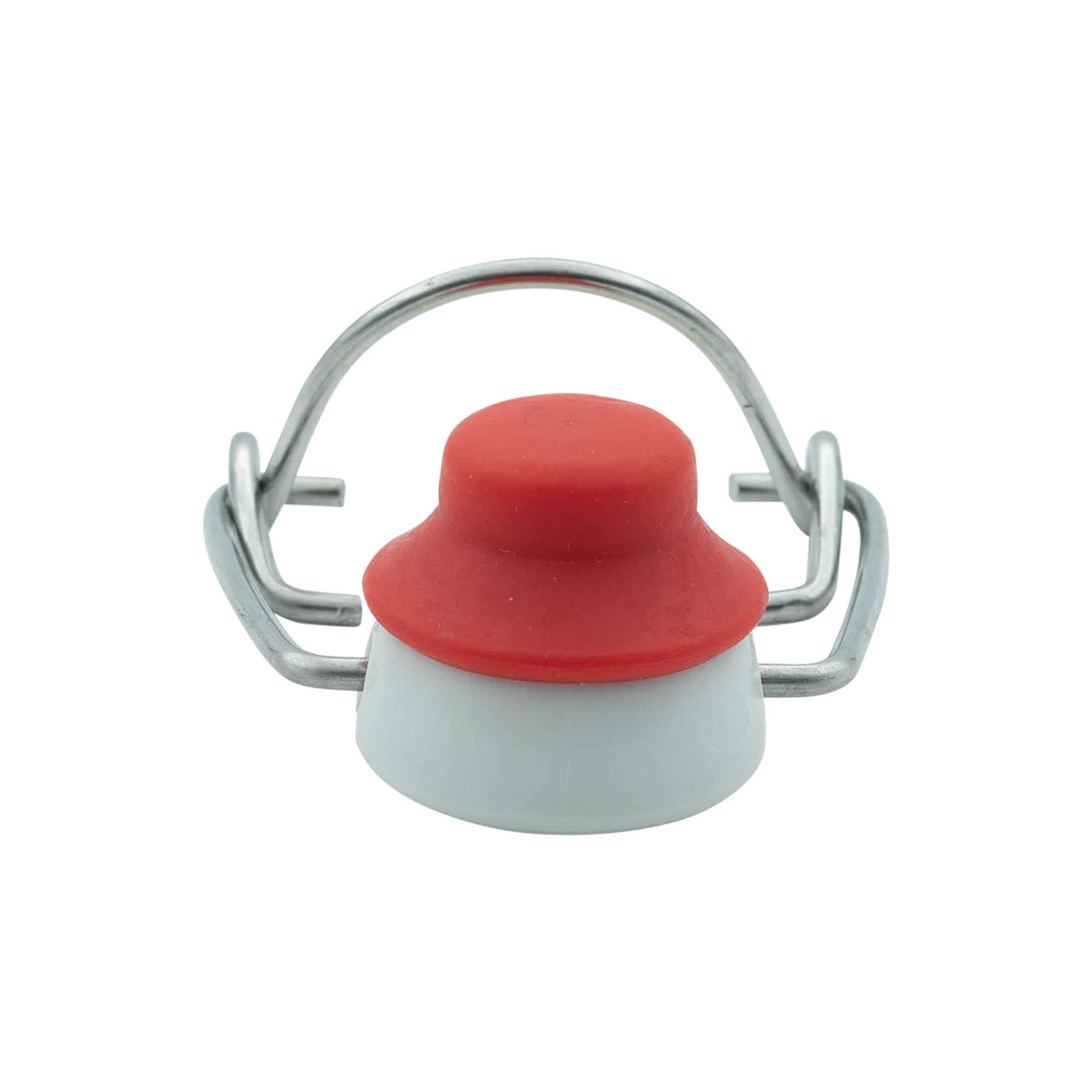 Toggle clasp special size, plastic, red-white