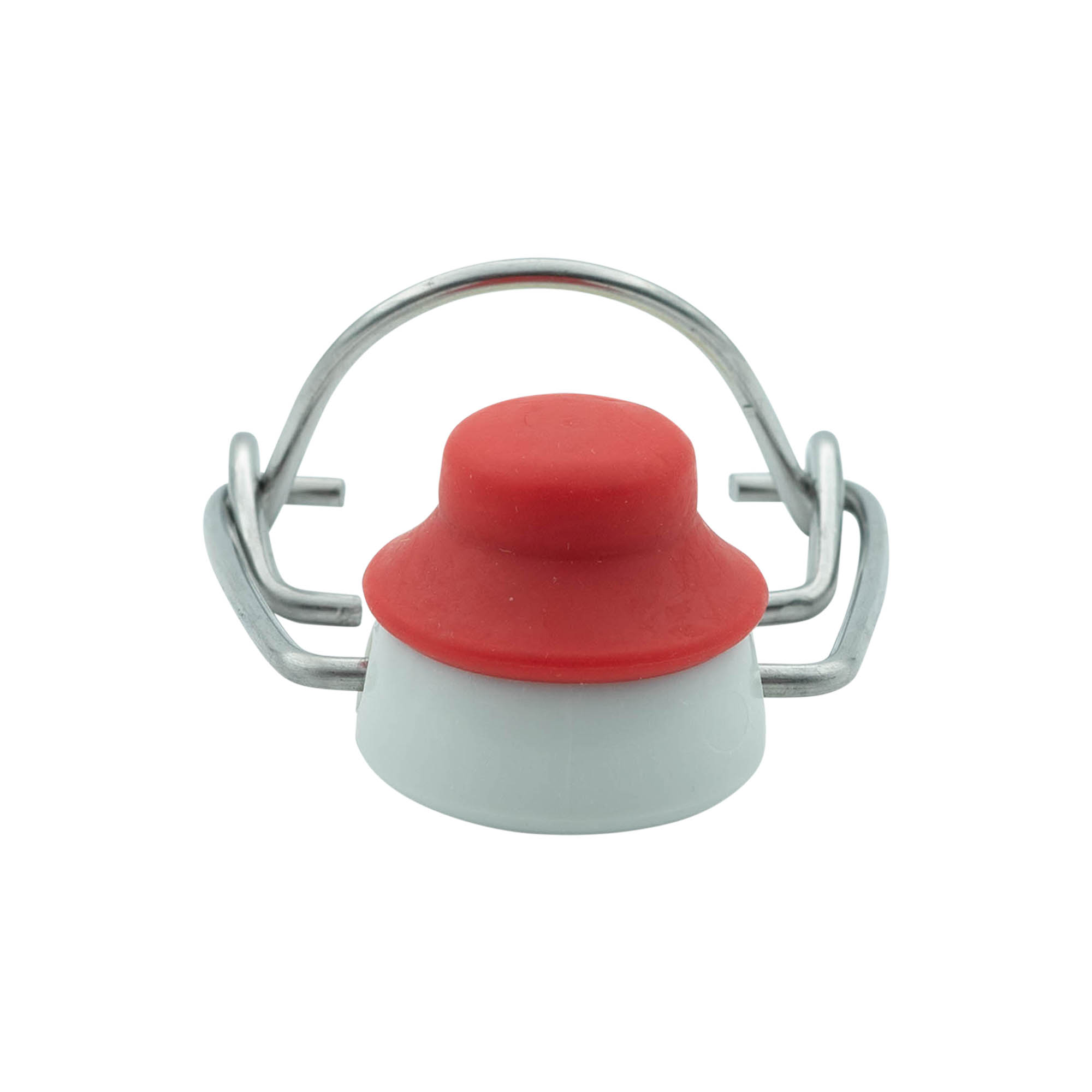 Toggle clasp special size, plastic, red-white Toggle clasp special size, plastic, red-white