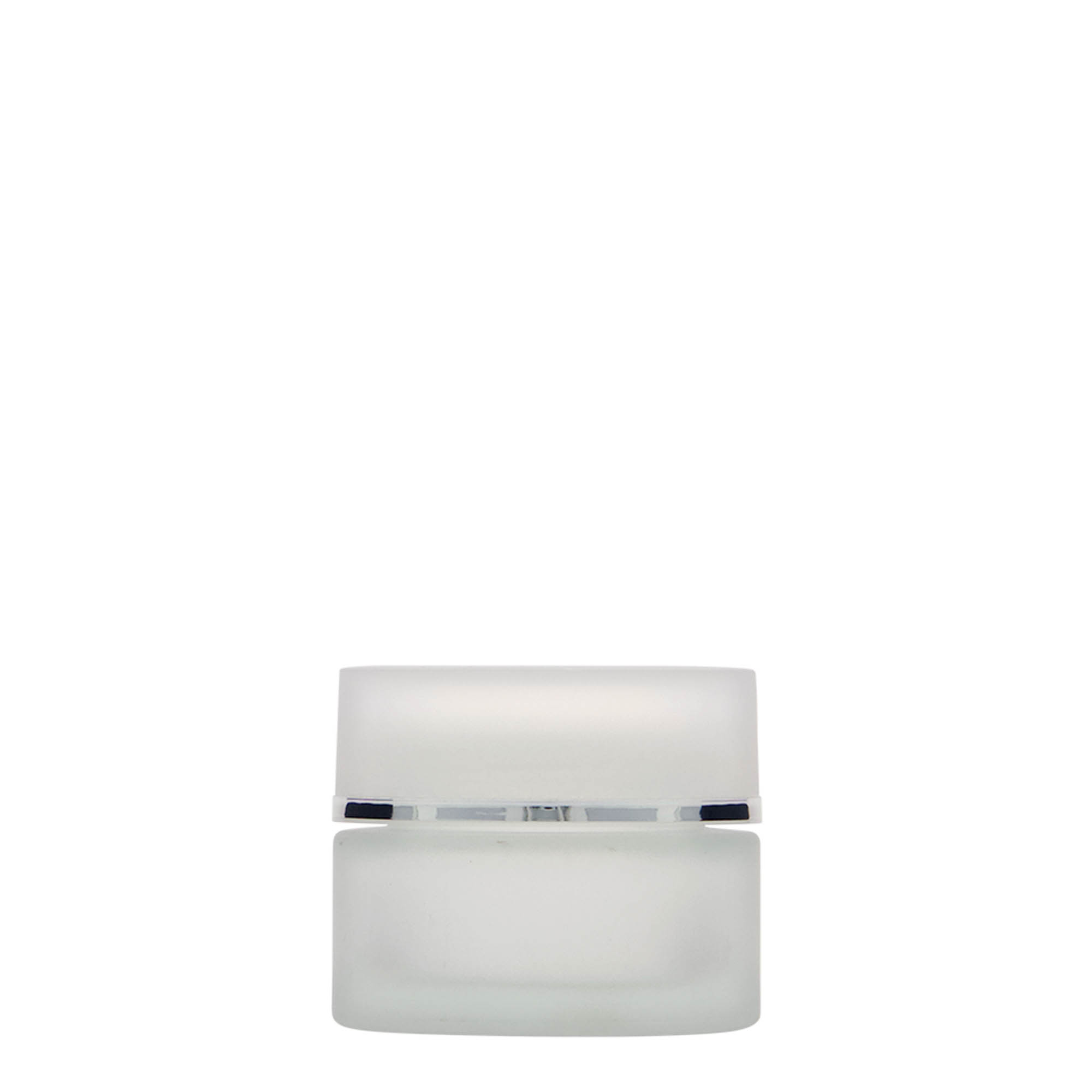 30 ml jar ‘Platinum Edition’, glass, frosted, opening: screw cap