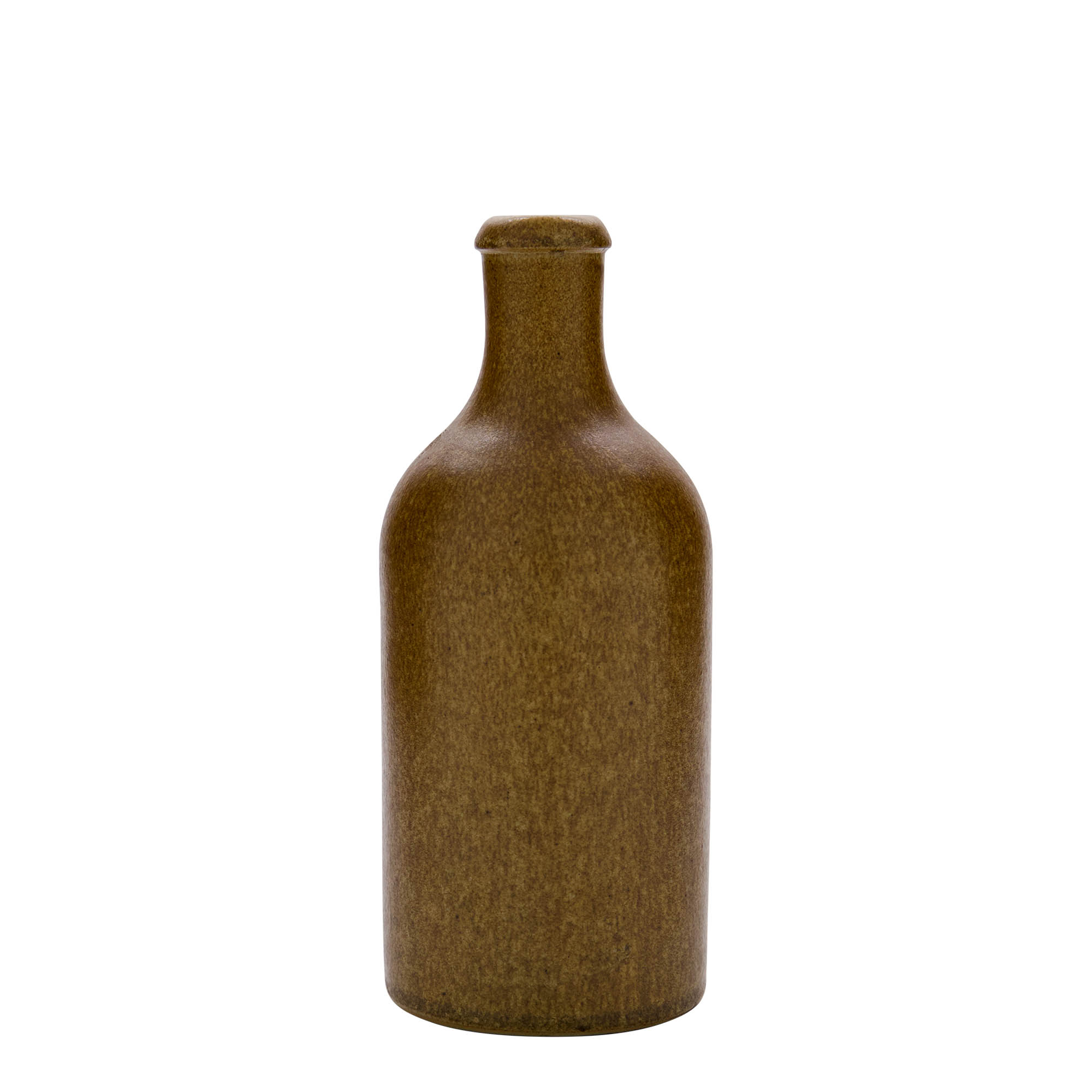 500 ml clay jug, stoneware, brown-crystal, opening: cork