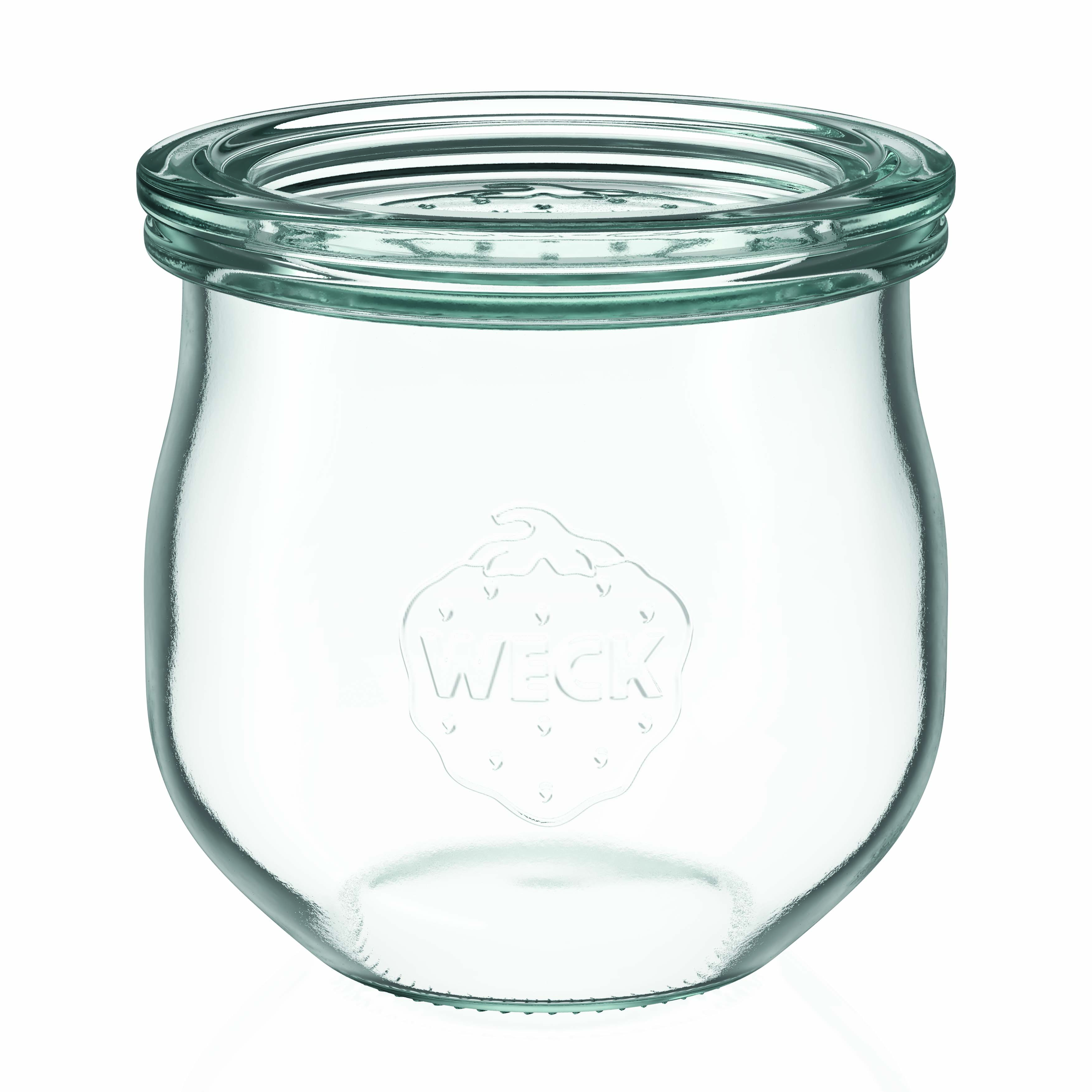 6x 370 ml WECK tulip jar with glass lid RR 80