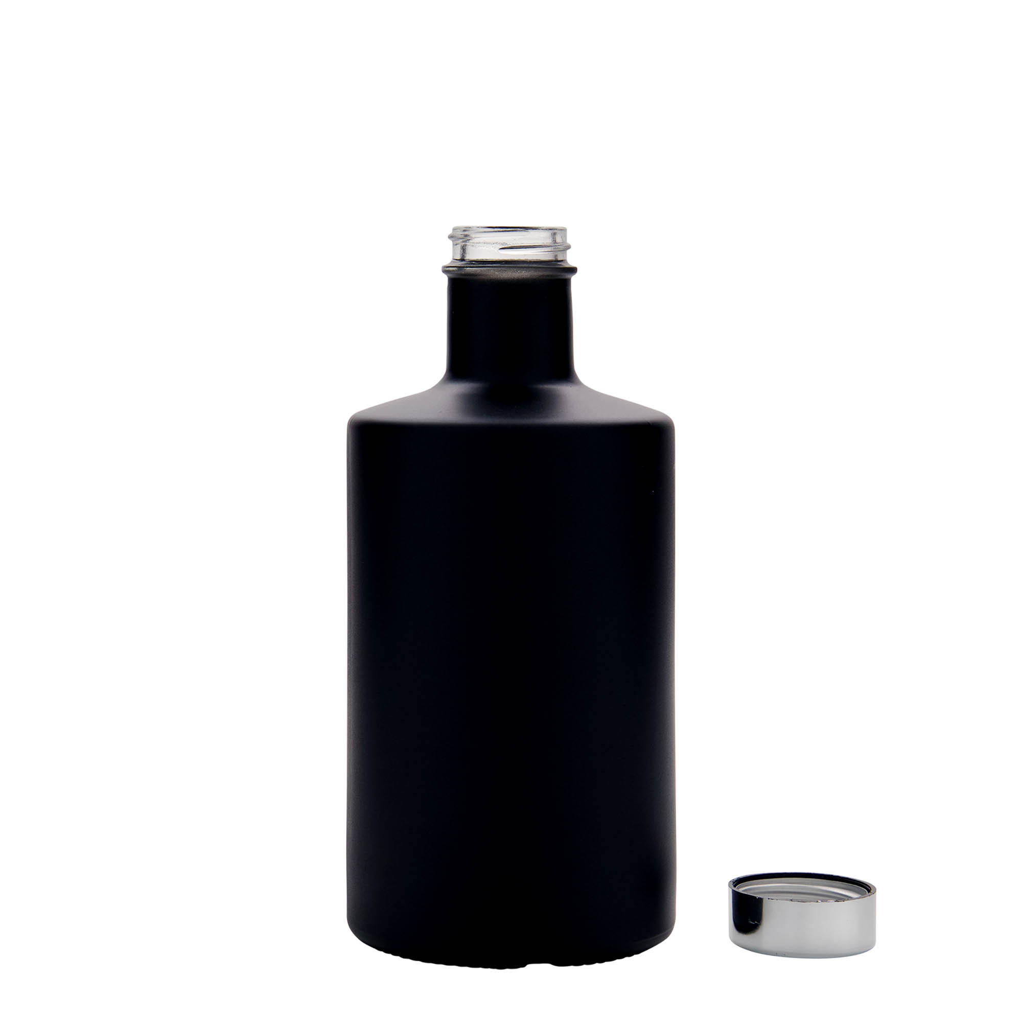500 ml glass bottle ‘Caroline’, black, opening: GPI 33