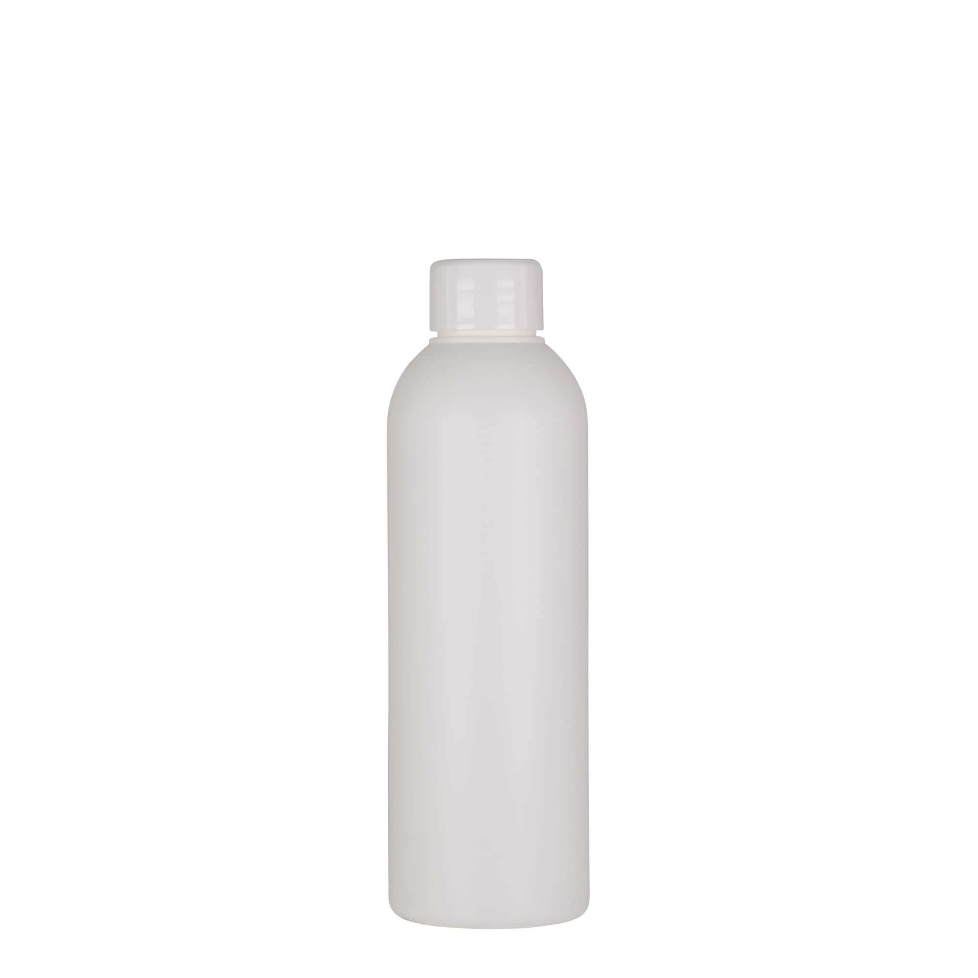200 ml plastic bottle 'Tuffy', HDPE, white, closure: GPI 24/410