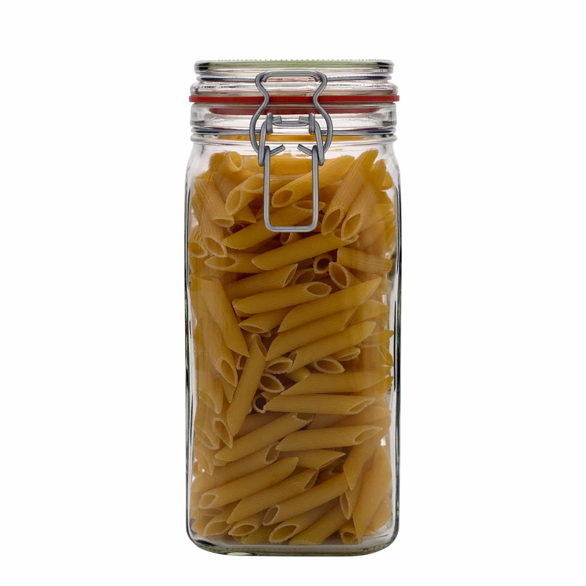 1,540 ml wire bail jar, square, opening: wire bail closure