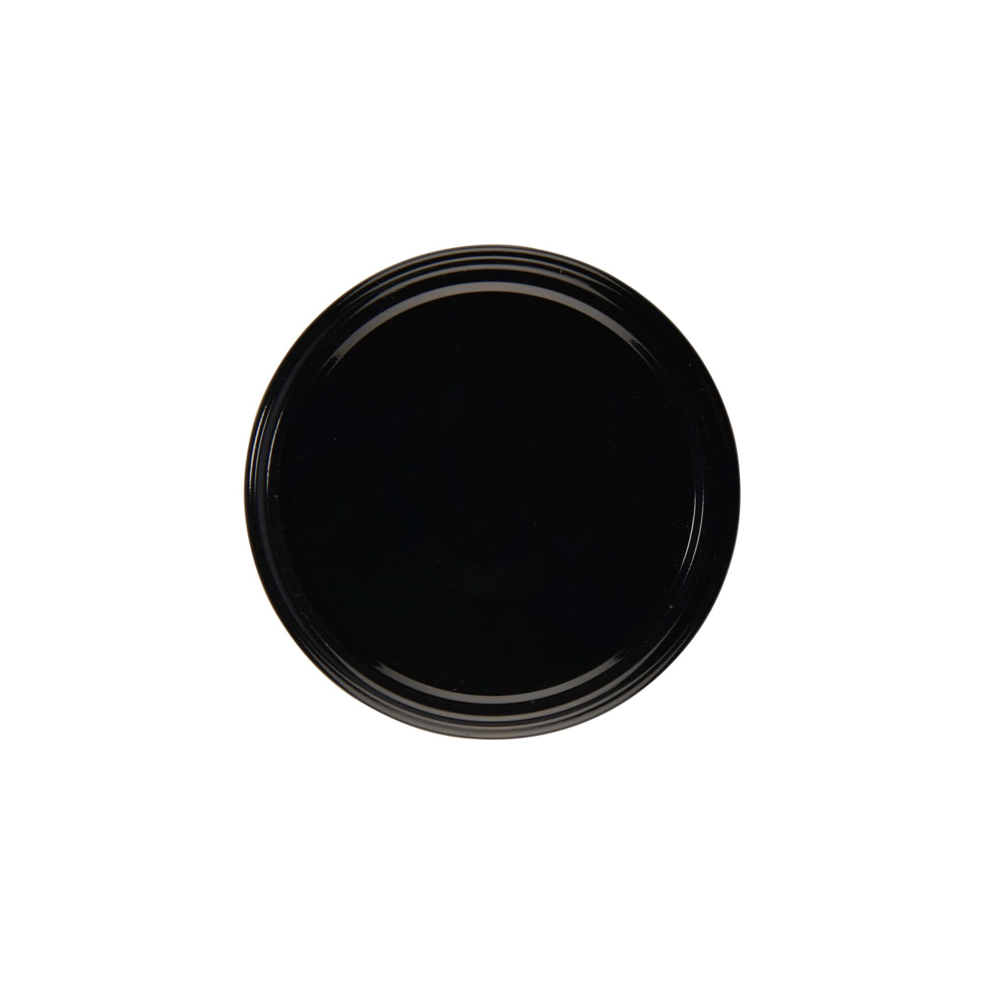 Twist-off lid, tinplate, sterilizable, black, for opening: TO 82