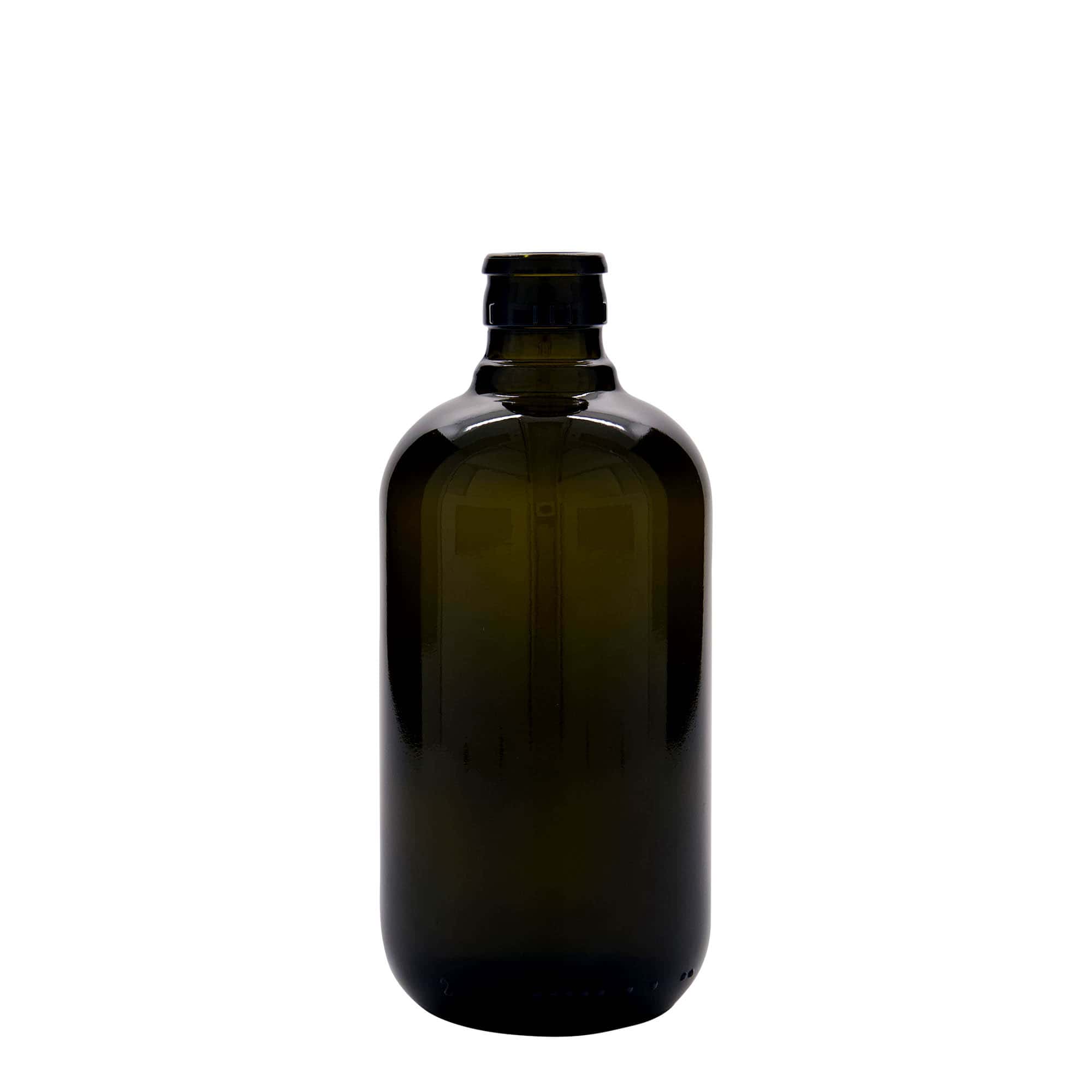 500 ml vinegar/oil bottle 'Biolio', antique green glass, opening: DOP