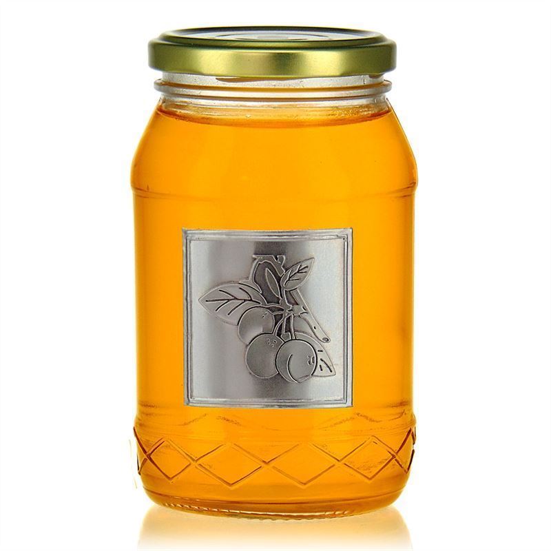 Tin label 'Mirabelle', square, metal, silver Tin label 'Mirabelle', square, metal, silver